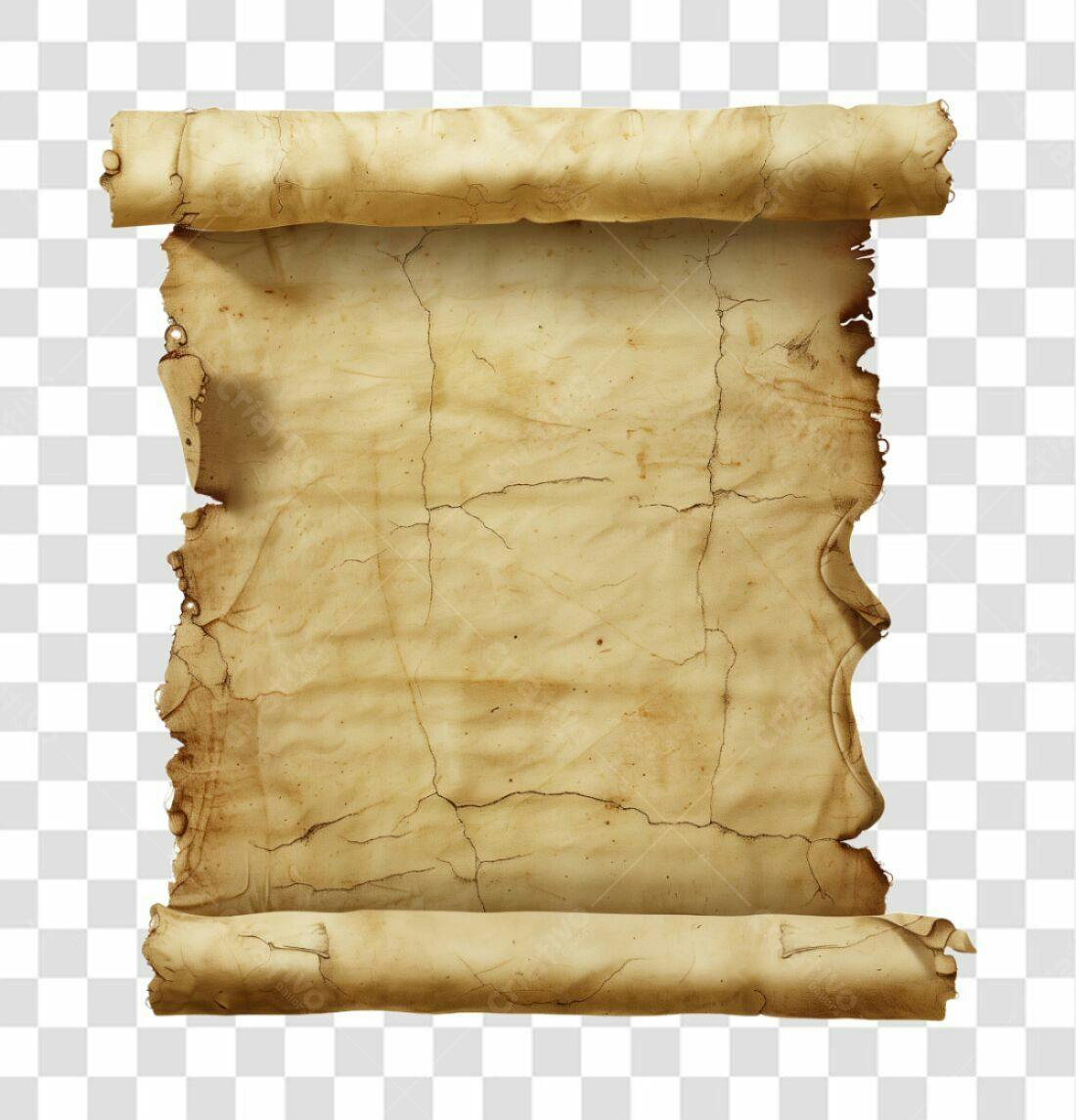 Pergaminho antigo PNG com fundo transparente