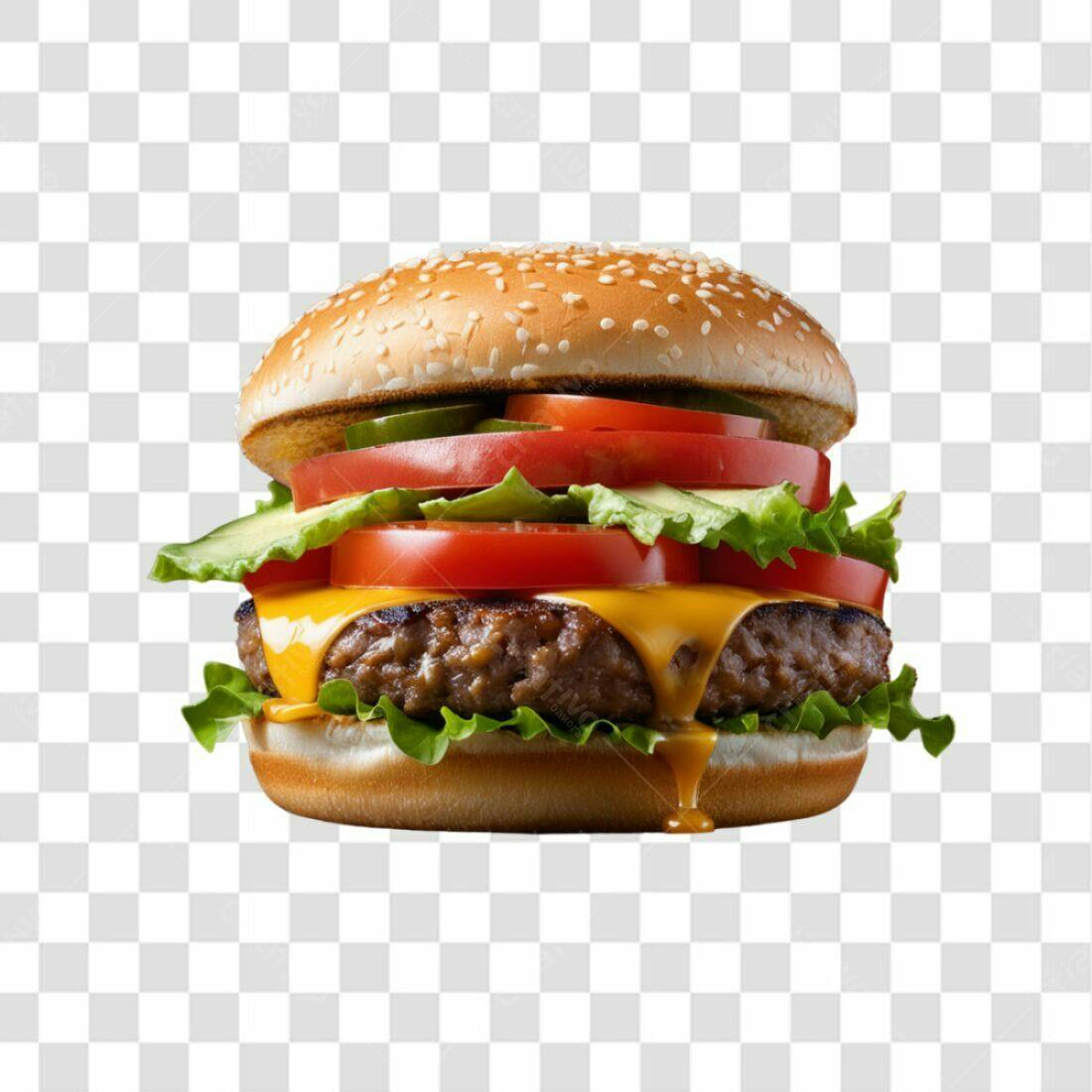 Imagem Hambúrguer PNG com fundo transparente