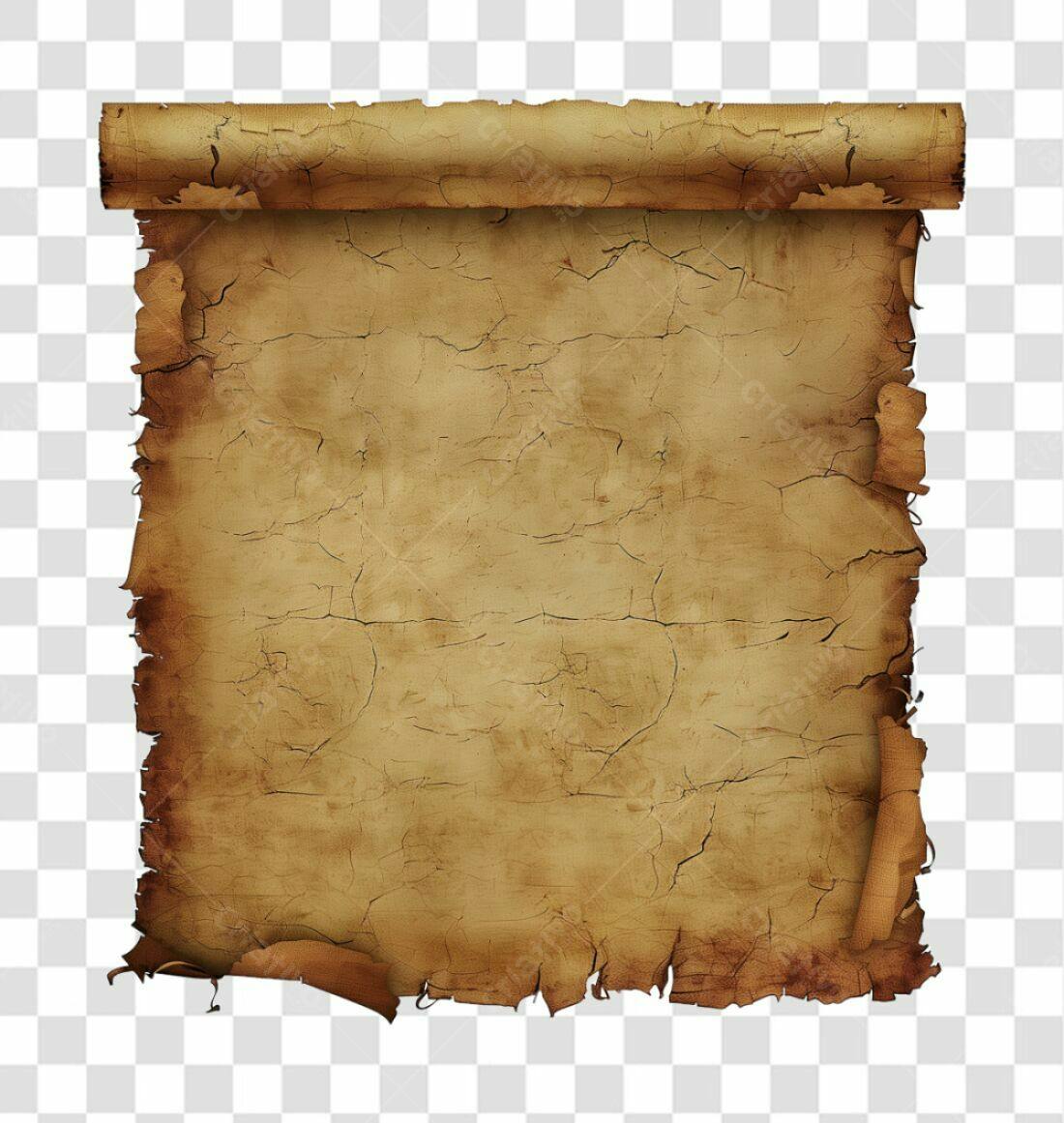 Pergaminho antigo PNG com fundo transparente