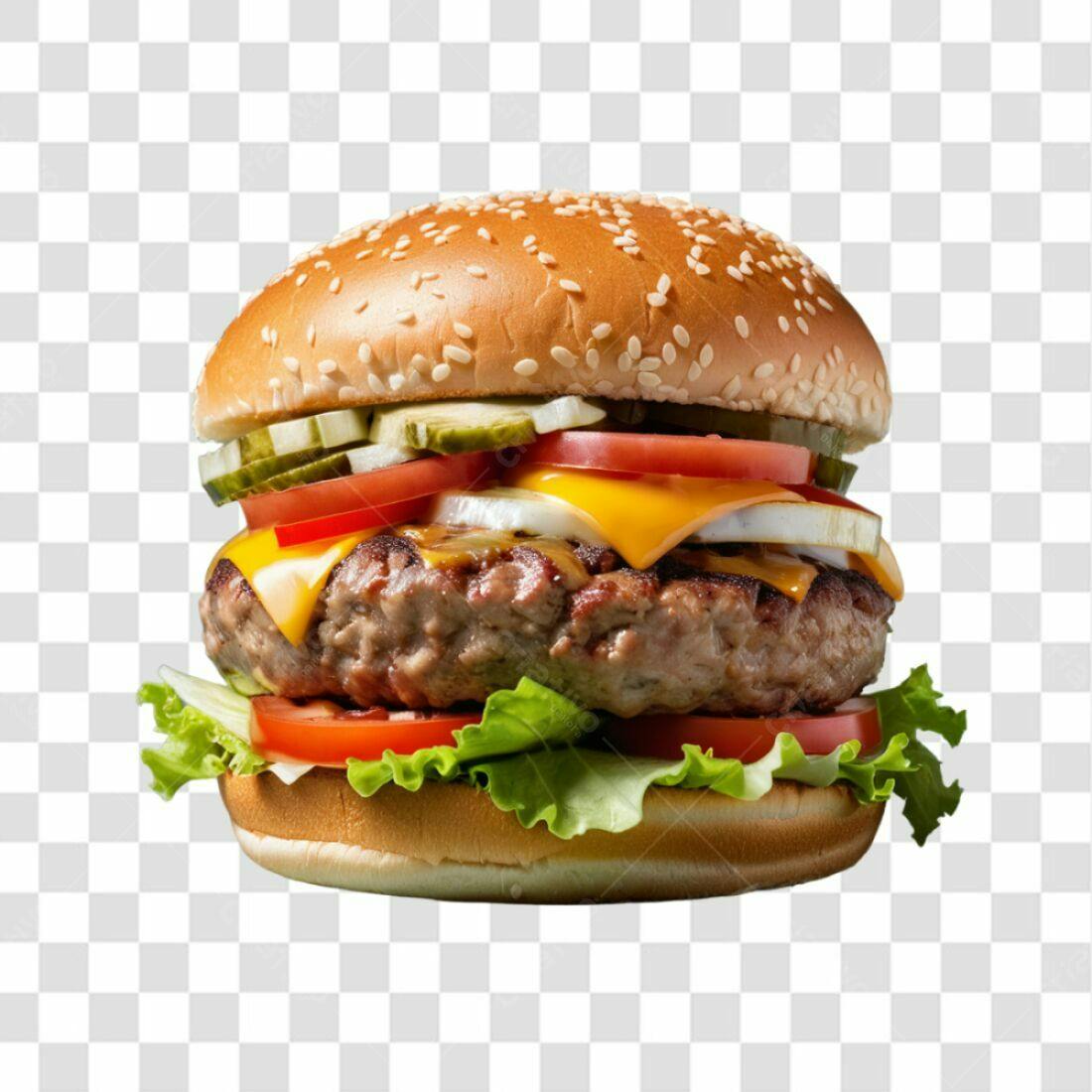 Imagem PNG de Hambúrguer com fundo transparente