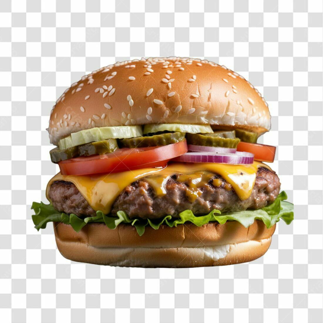 Imagem Hambúrguer PNG com fundo transparente