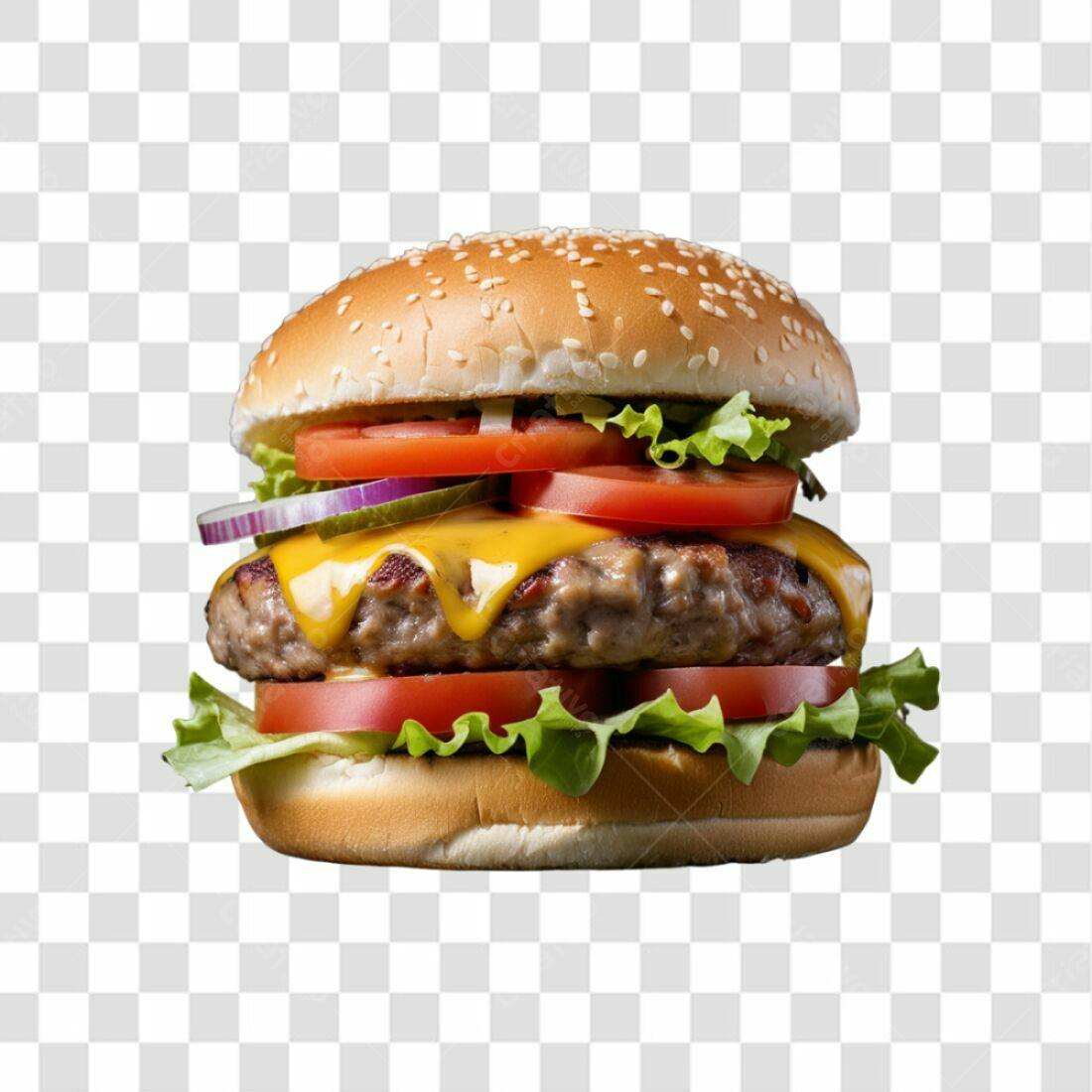 Imagem PNG de Hambúrguer com fundo transparente