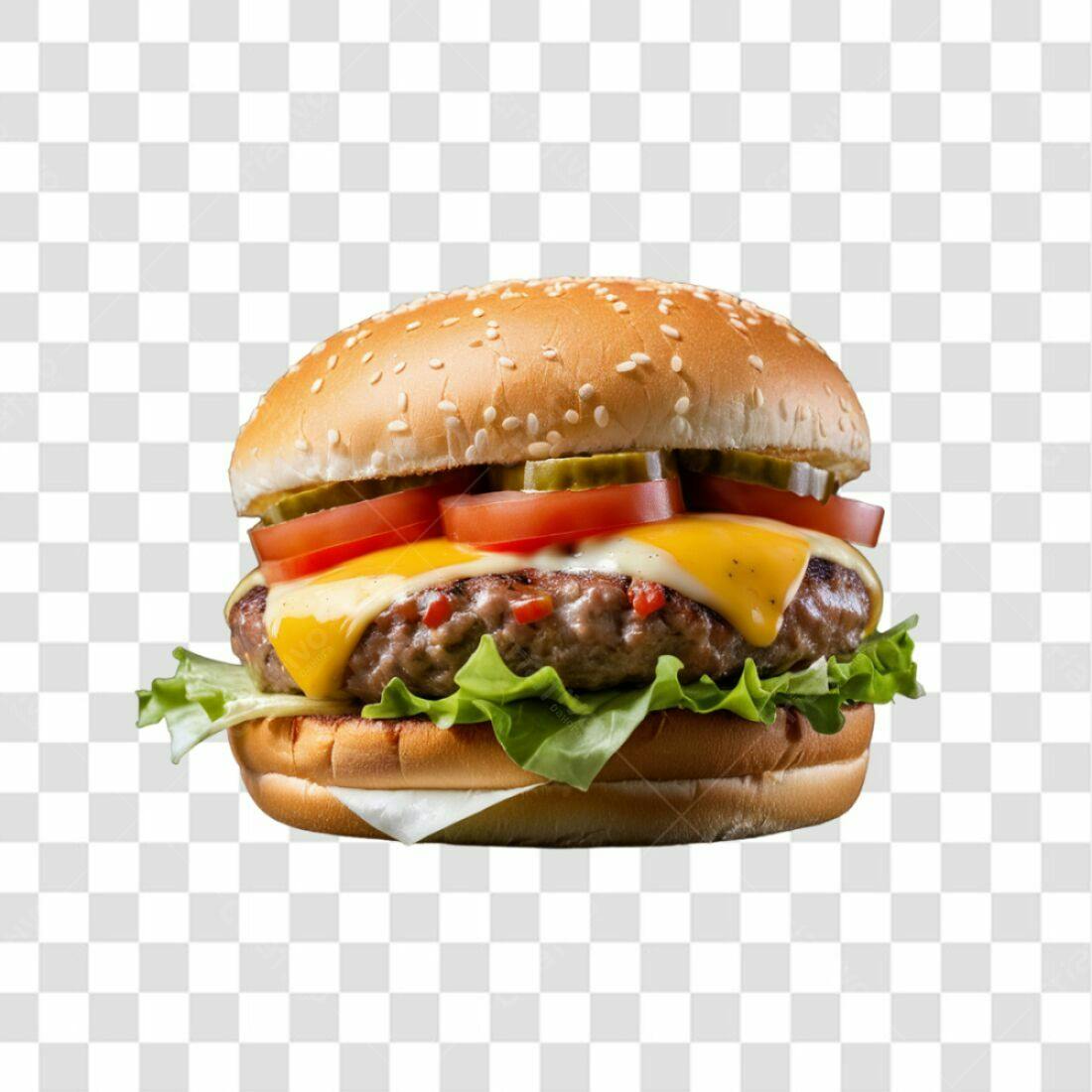 Imagem PNG de Hambúrguer com fundo transparente