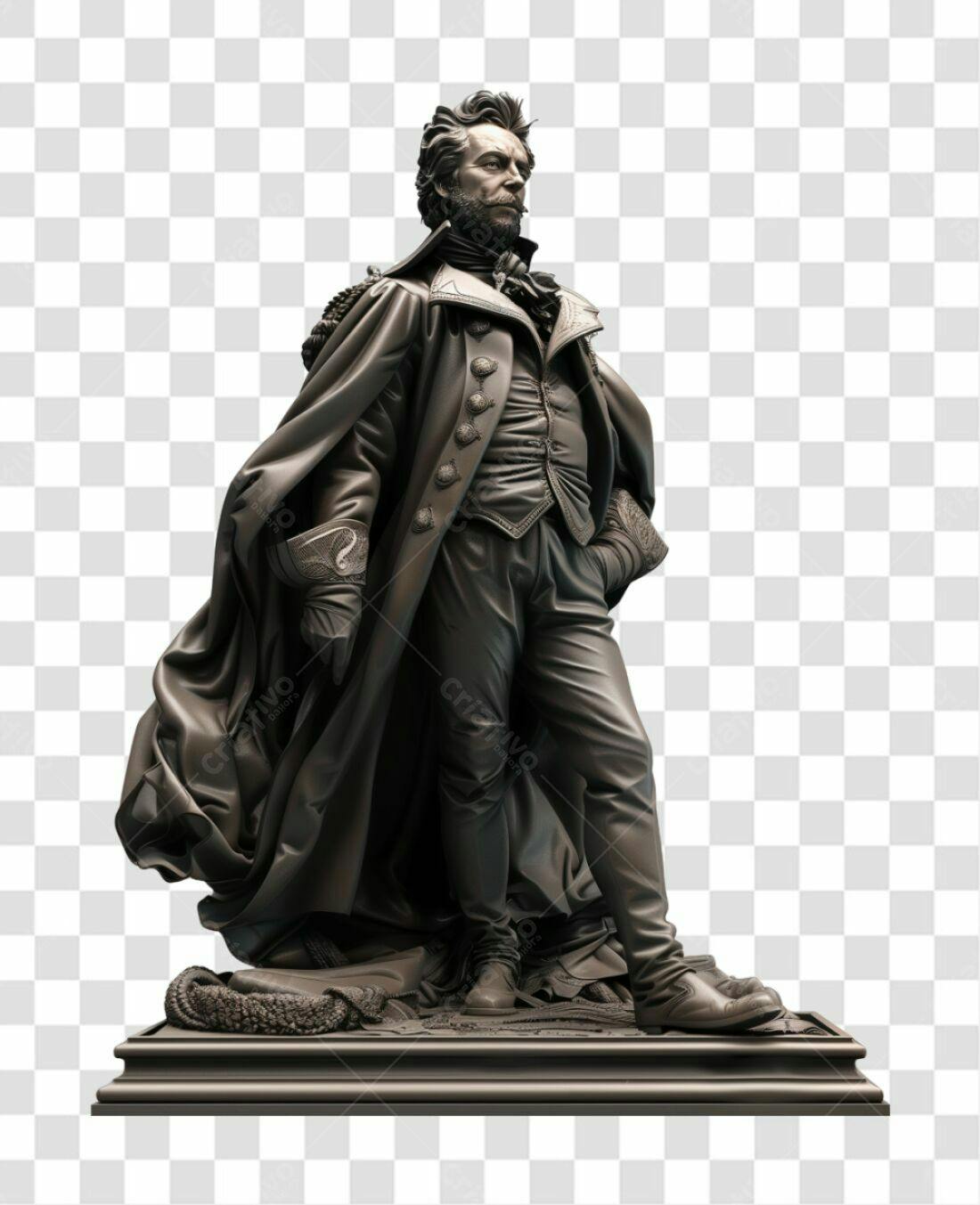 Icone Estátua Homem Século XIX PNG com fundo transparente
