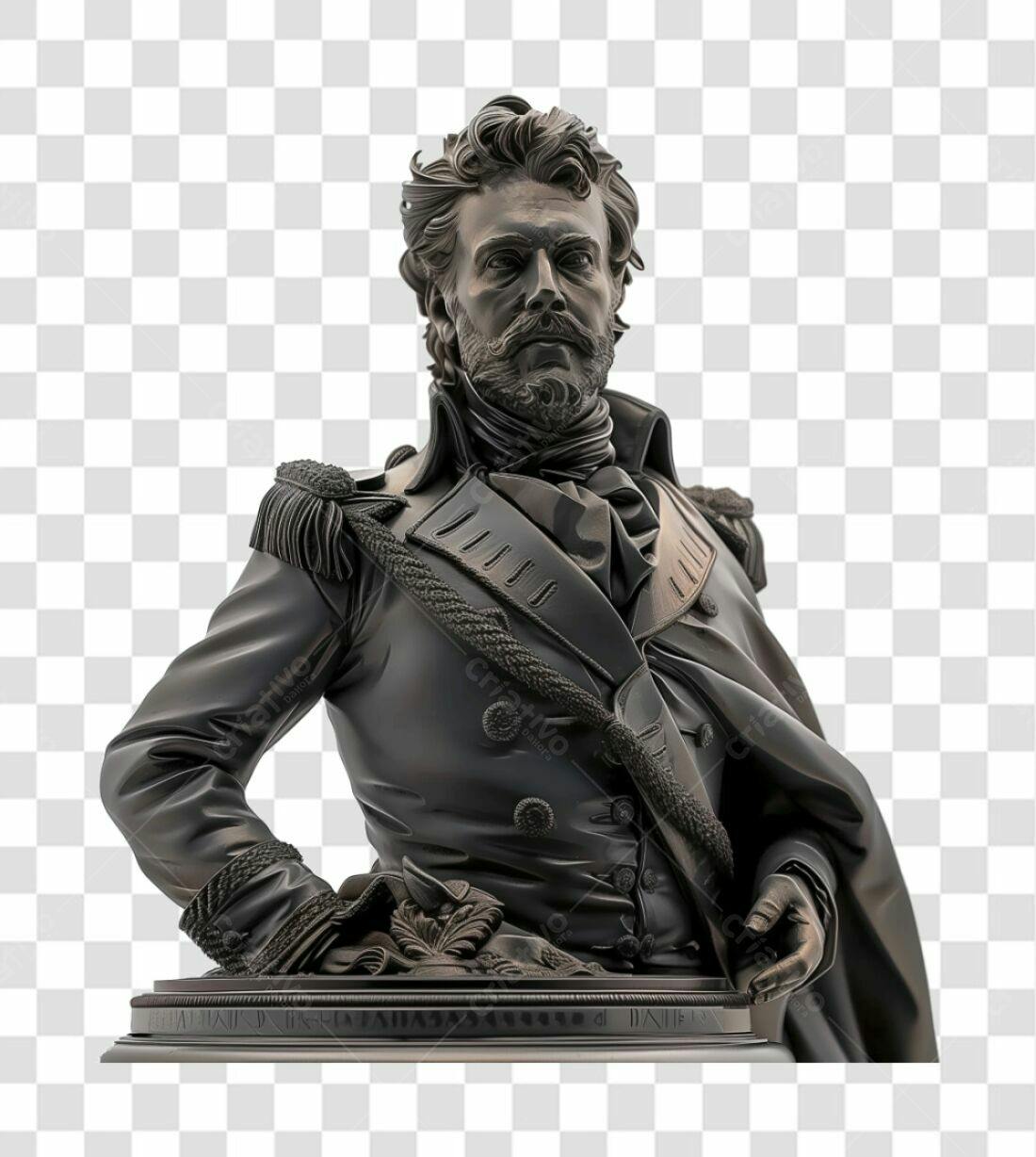 Icone busto homem uniforme militar PNG com fundo transparente