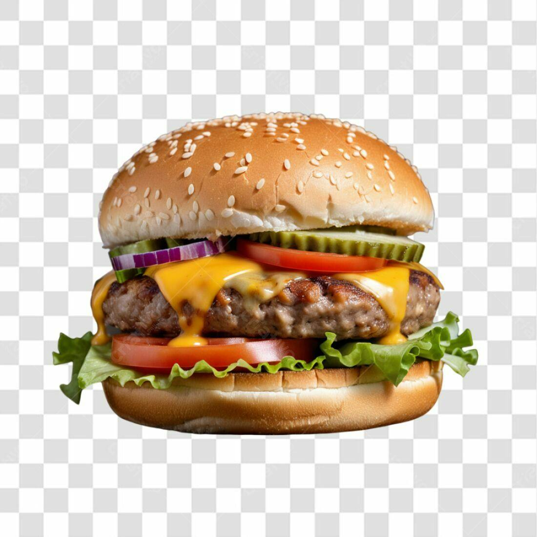 Imagem Hambúrguer PNG com fundo transparente