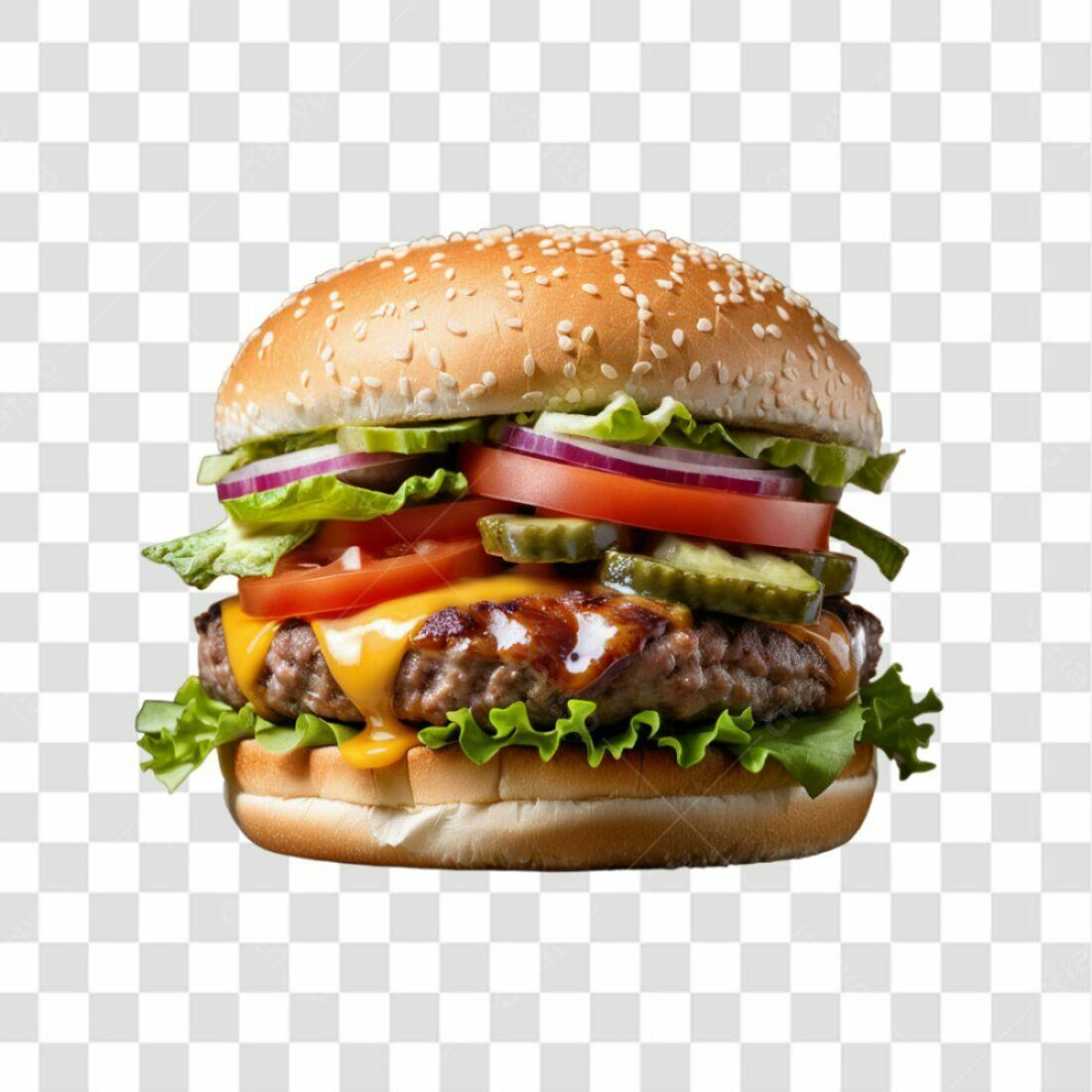 Icone Hambúrguer Cheeseburger PNG com fundo transparente