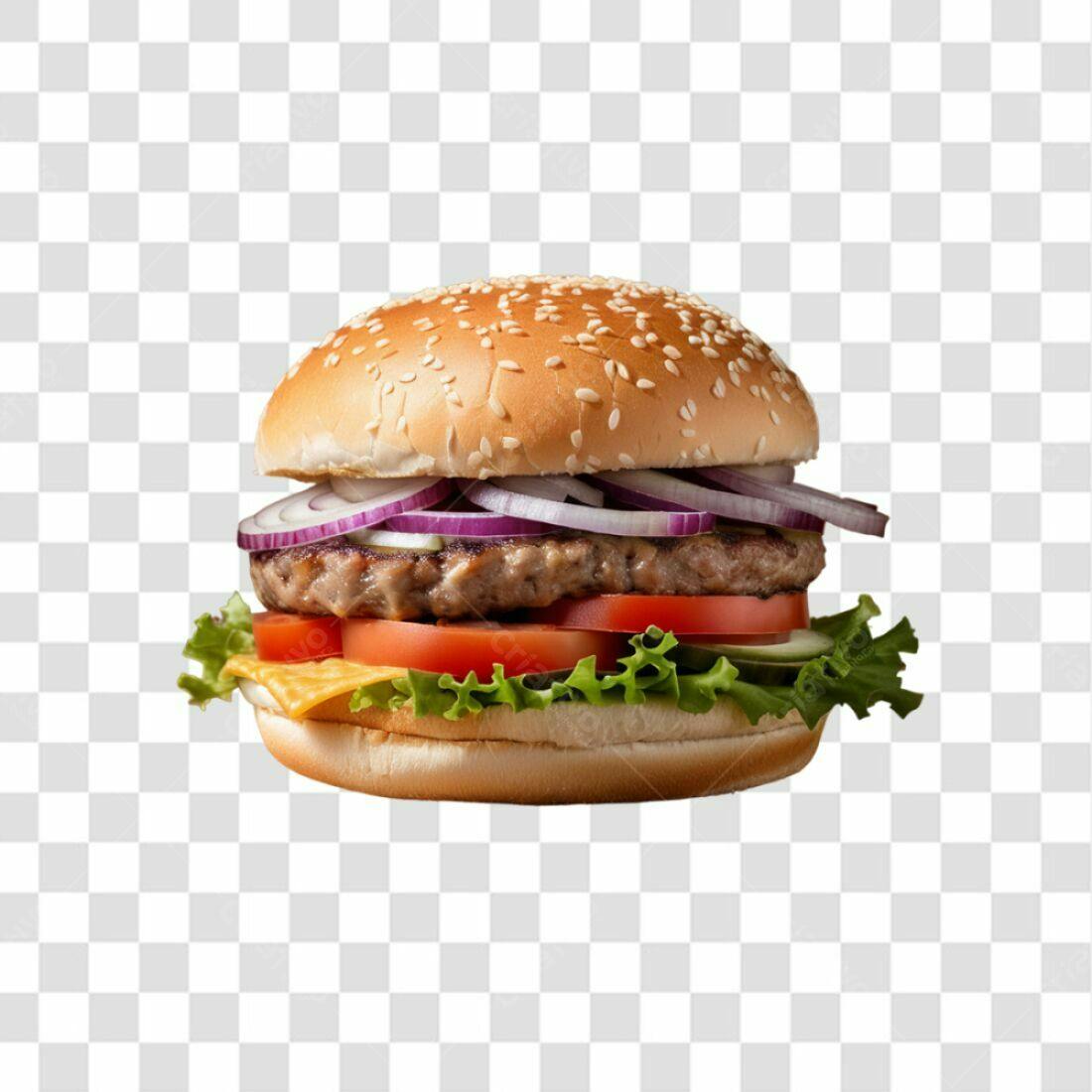 Imagem Hambúrguer PNG com fundo transparente