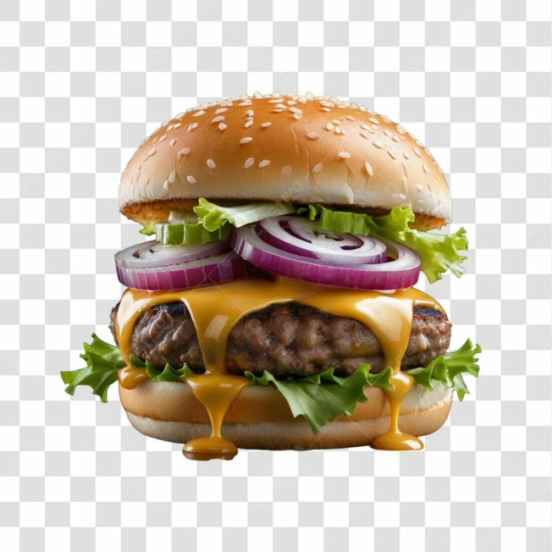 Imagem Hambúrguer PNG com fundo transparente