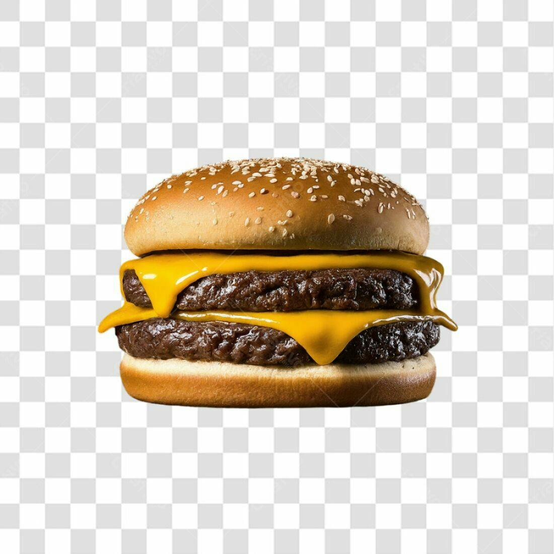 Icone Hamburguer Duplo Queijo PNG com fundo transparente
