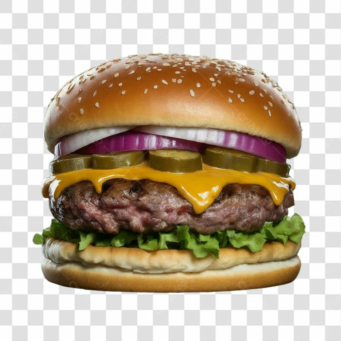 Imagem PNG de Hambúrguer com fundo transparente
