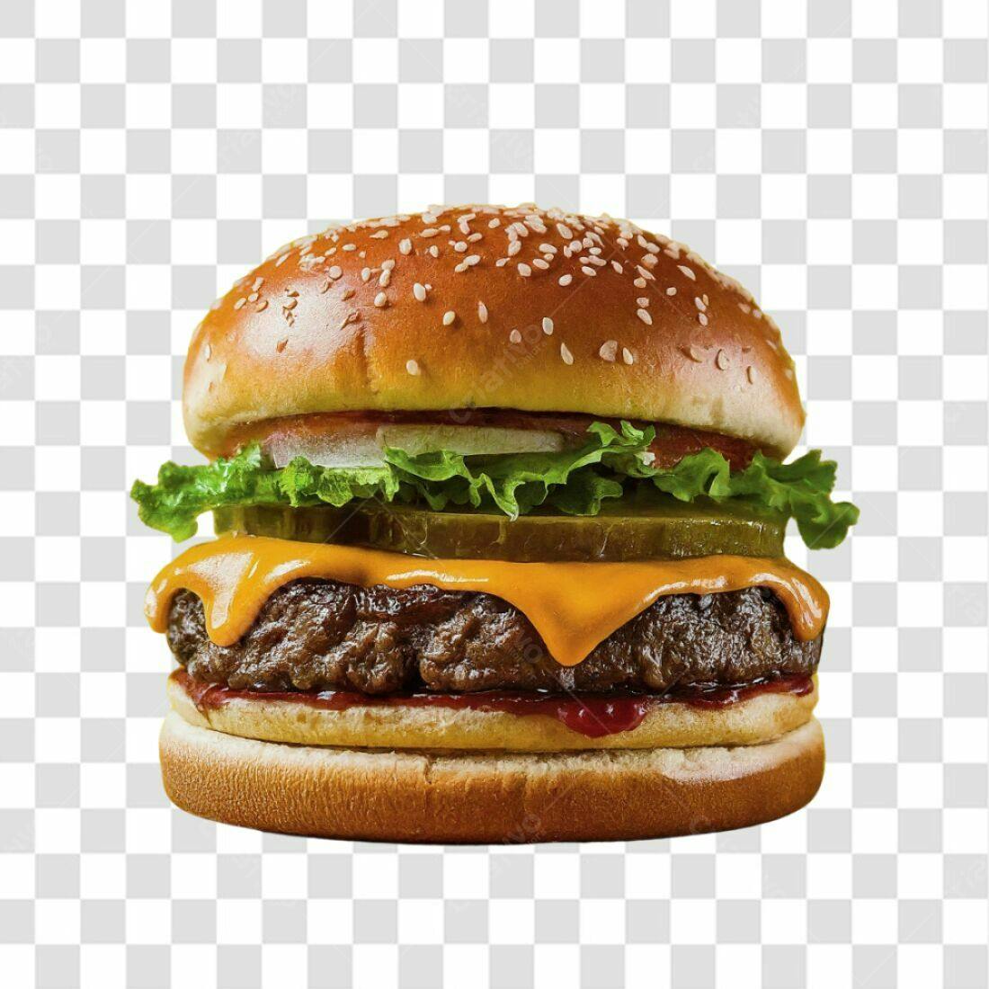 Icone Hambúrguer Queijo PNG com fundo transparente