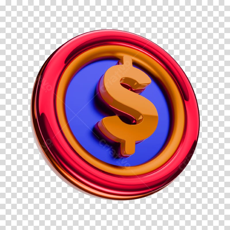 Ícone Financeiro Dólar PNG com fundo transparente