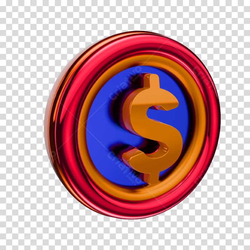 Ícone Financeiro Dólar PNG com fundo transparente