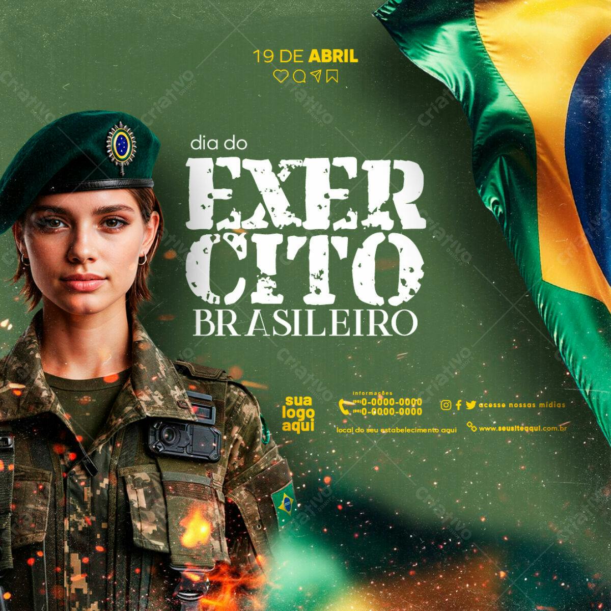 19 De Abril Dia Do Exercito Brasileiro - [download] 52688 | Criativo Dahora