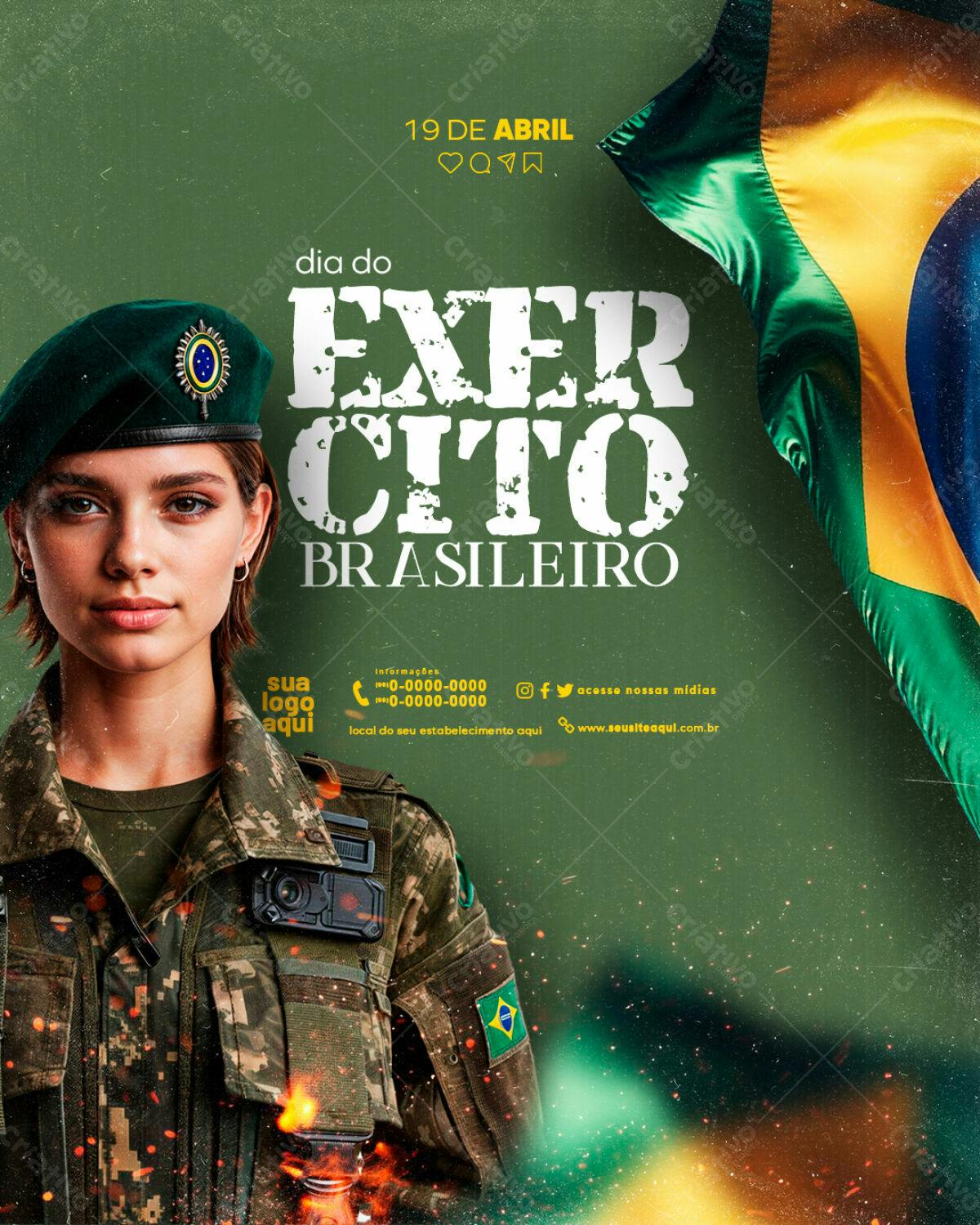 19 De Abril Dia Do Exercito Brasileiro - [download] 52699 | Criativo Dahora