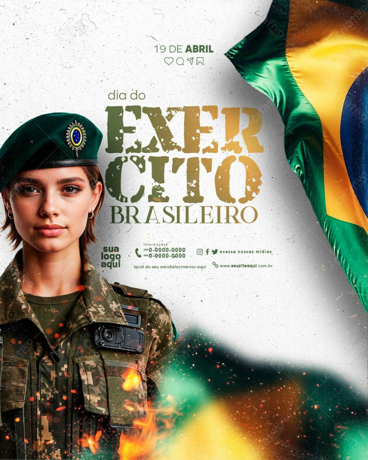 19 De Abril Dia Do Exercito Brasileiro - [download] 52702 | Criativo Dahora