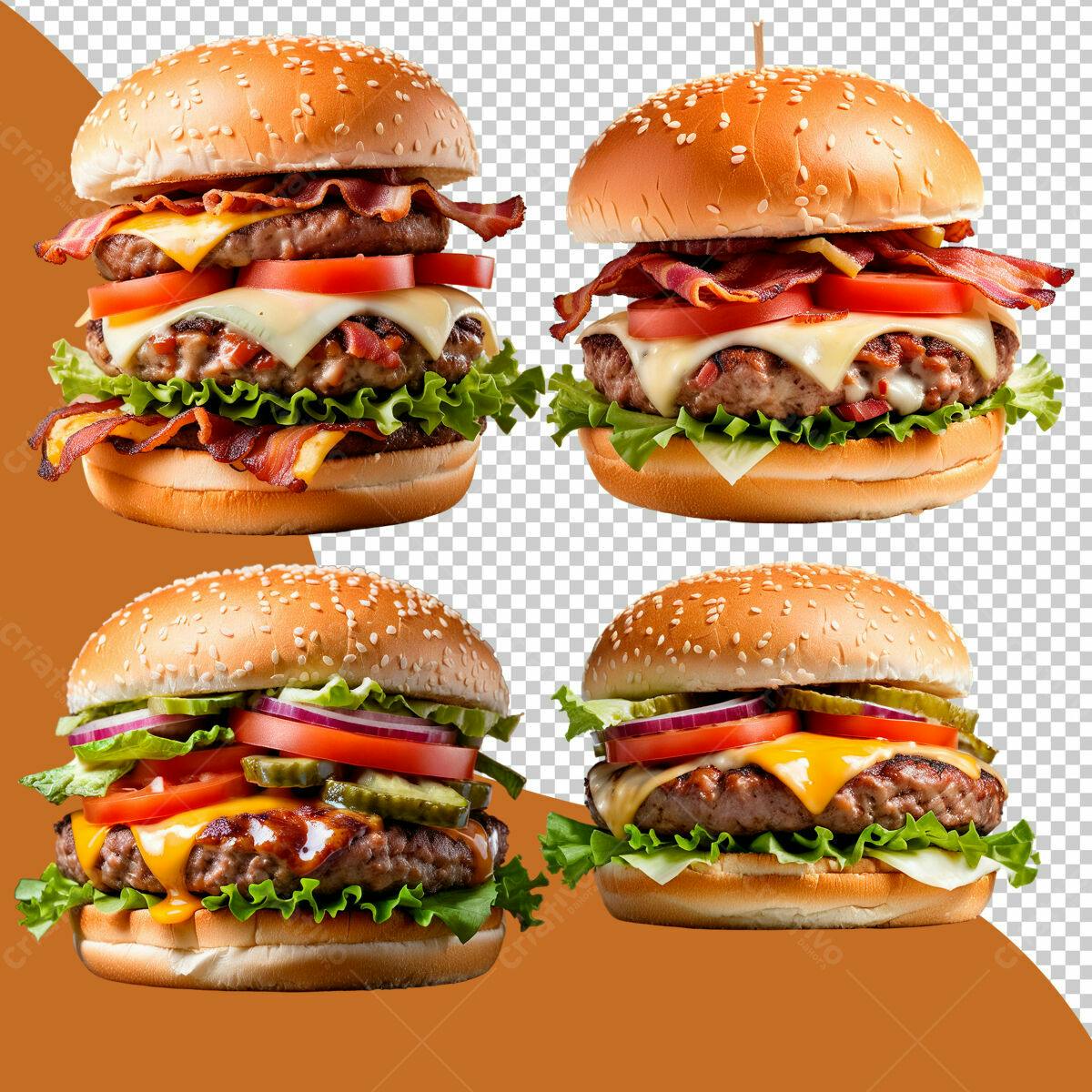 Mockup de Hambúrguer Gourmet PSD Editável
