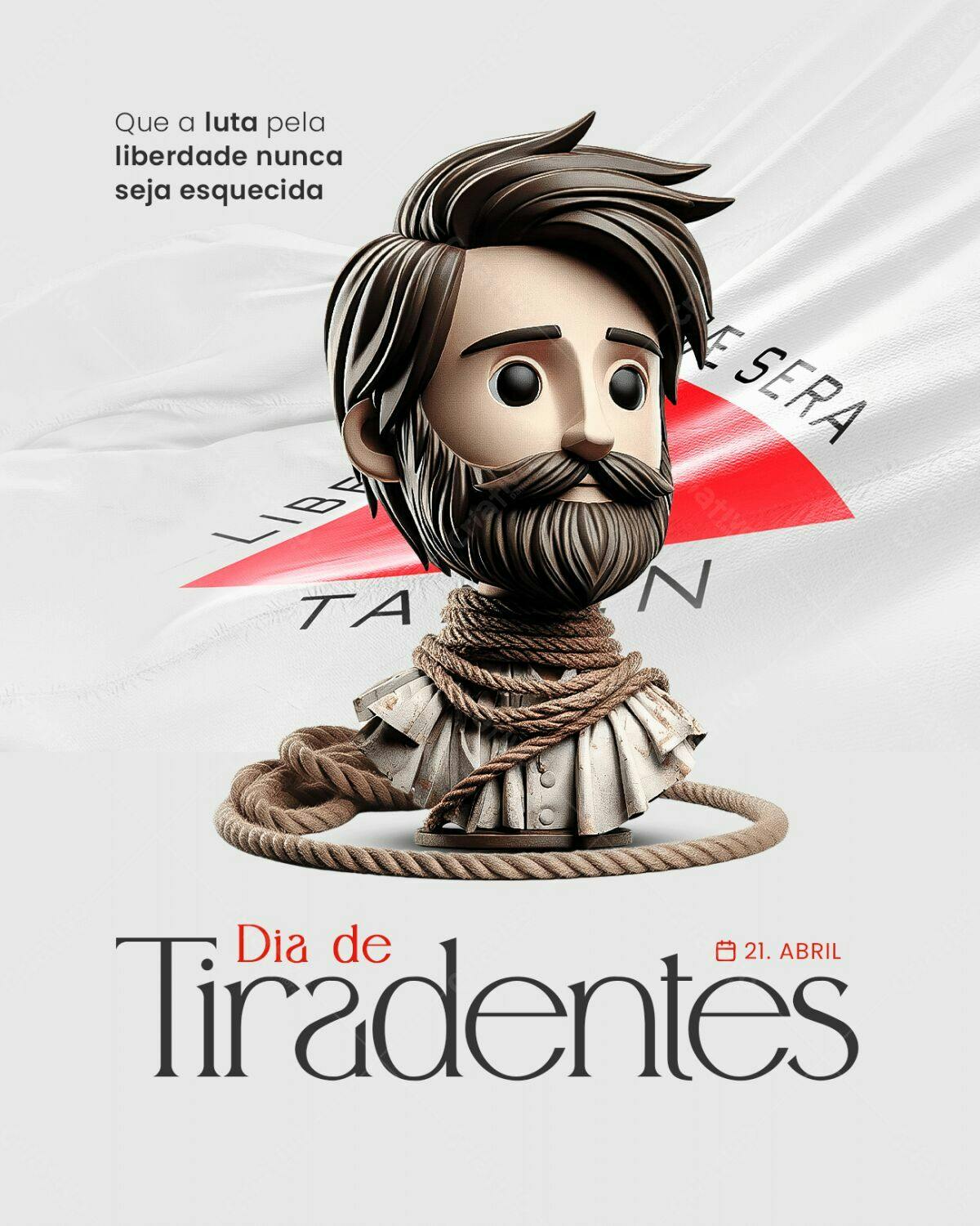 Arte para Dia de Tiradentes PSD Editável