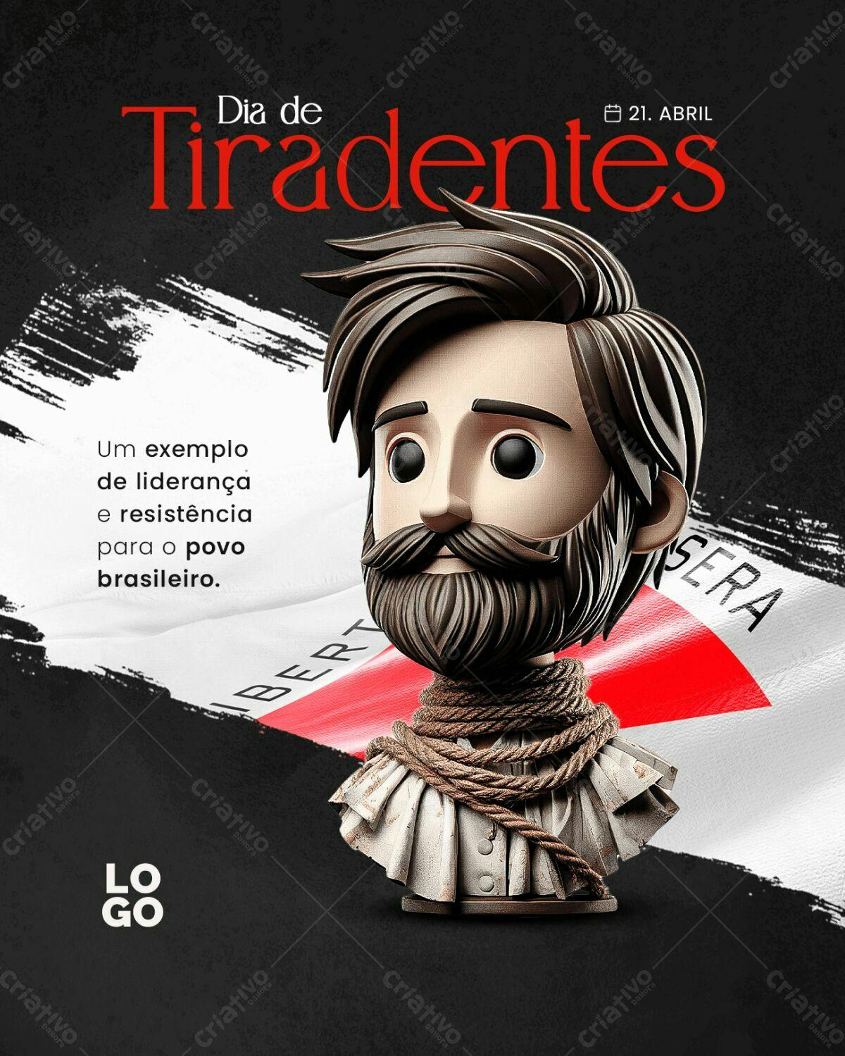 Arte para Dia de Tiradentes PSD Editável
