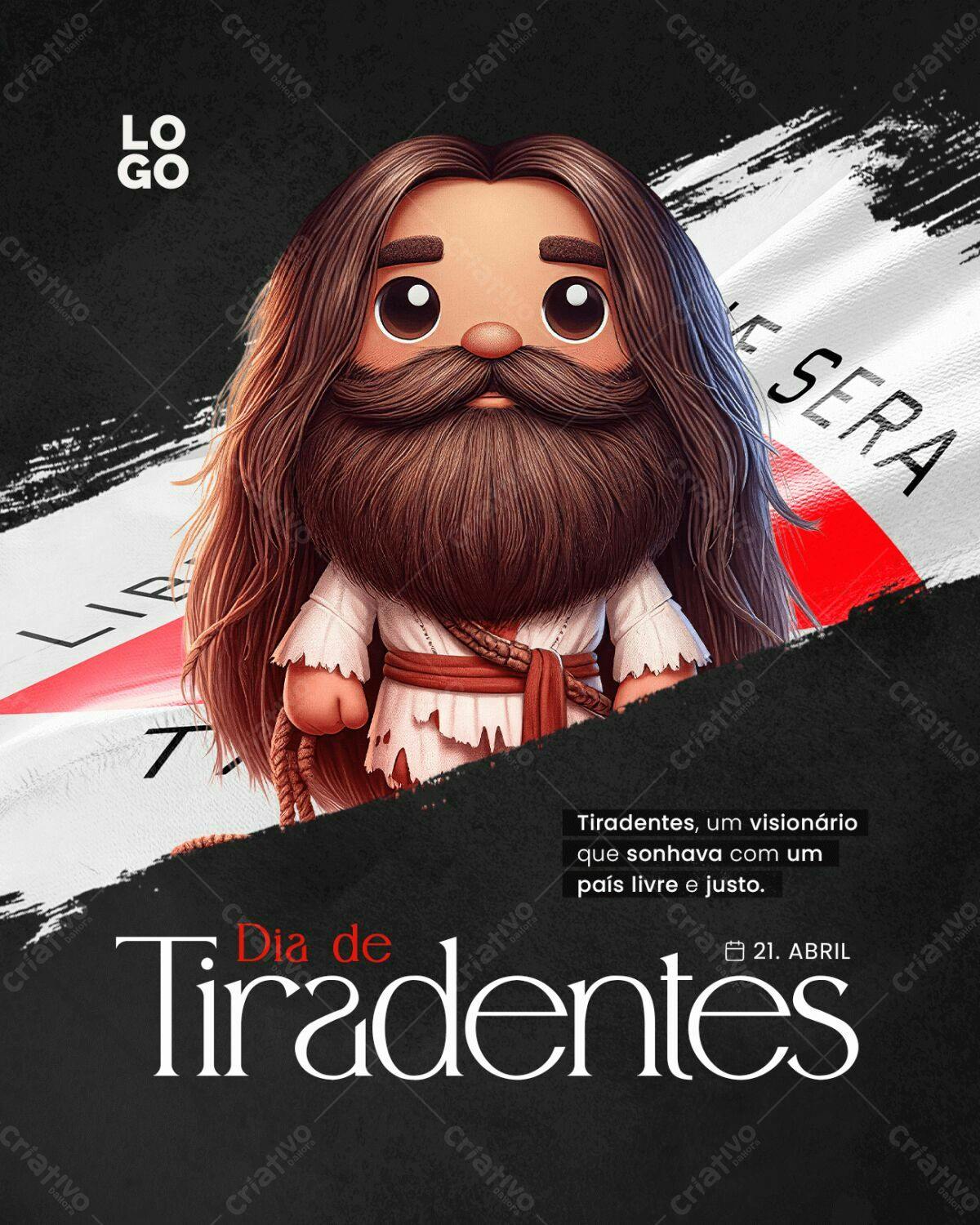Arte Dia de Tiradentes PSD Editável