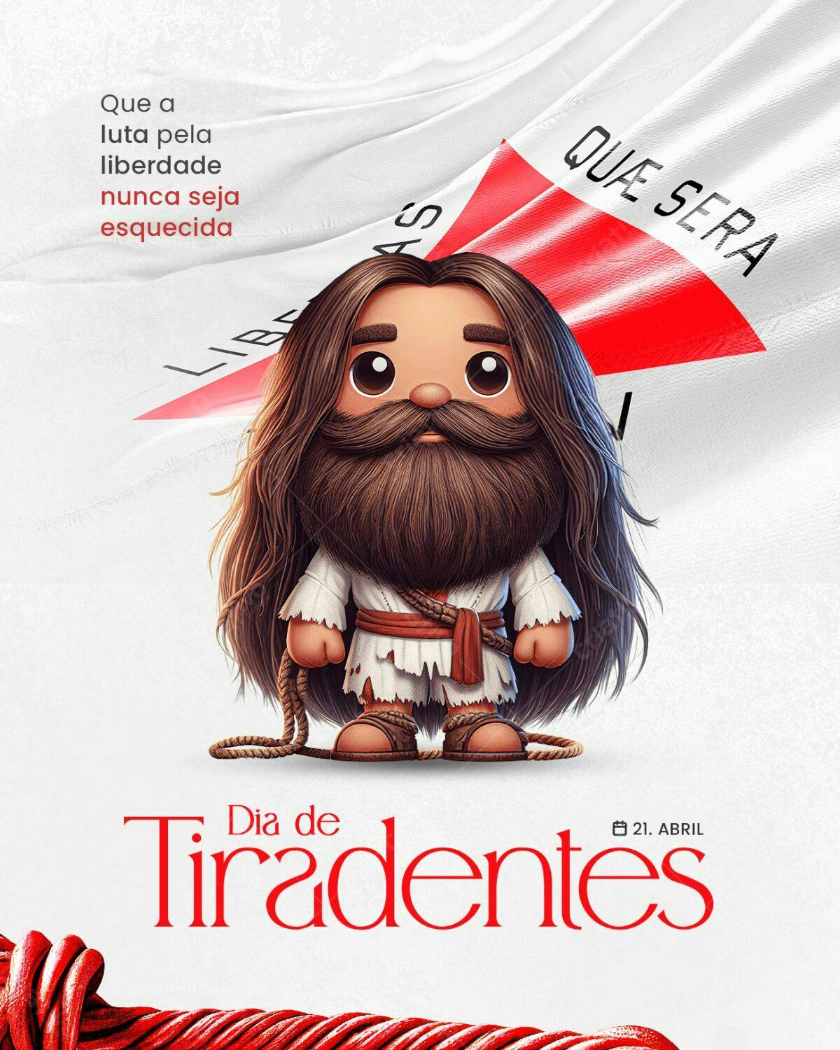 Arte Dia de Tiradentes PSD Editável