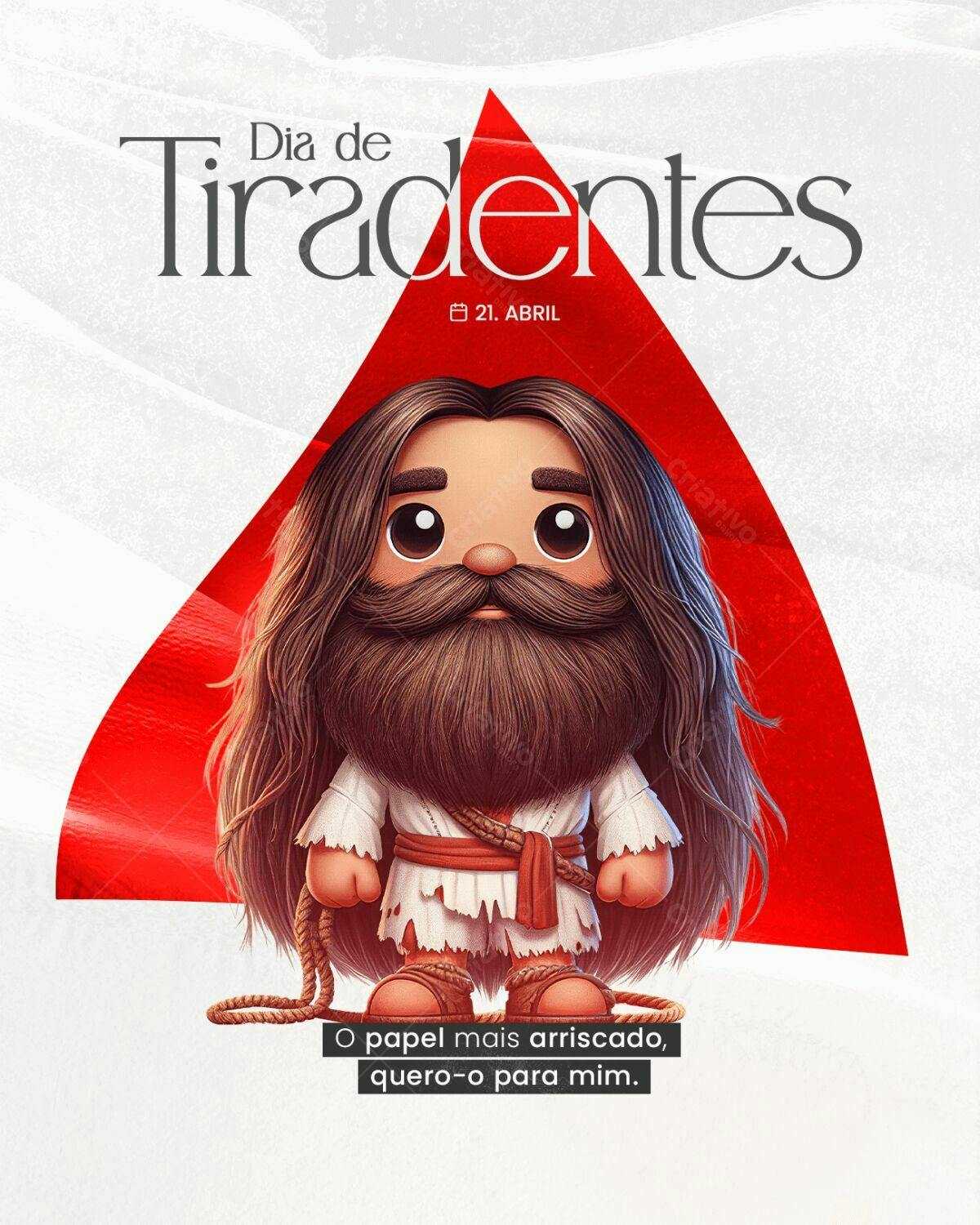 Arte para Dia de Tiradentes PSD Editável