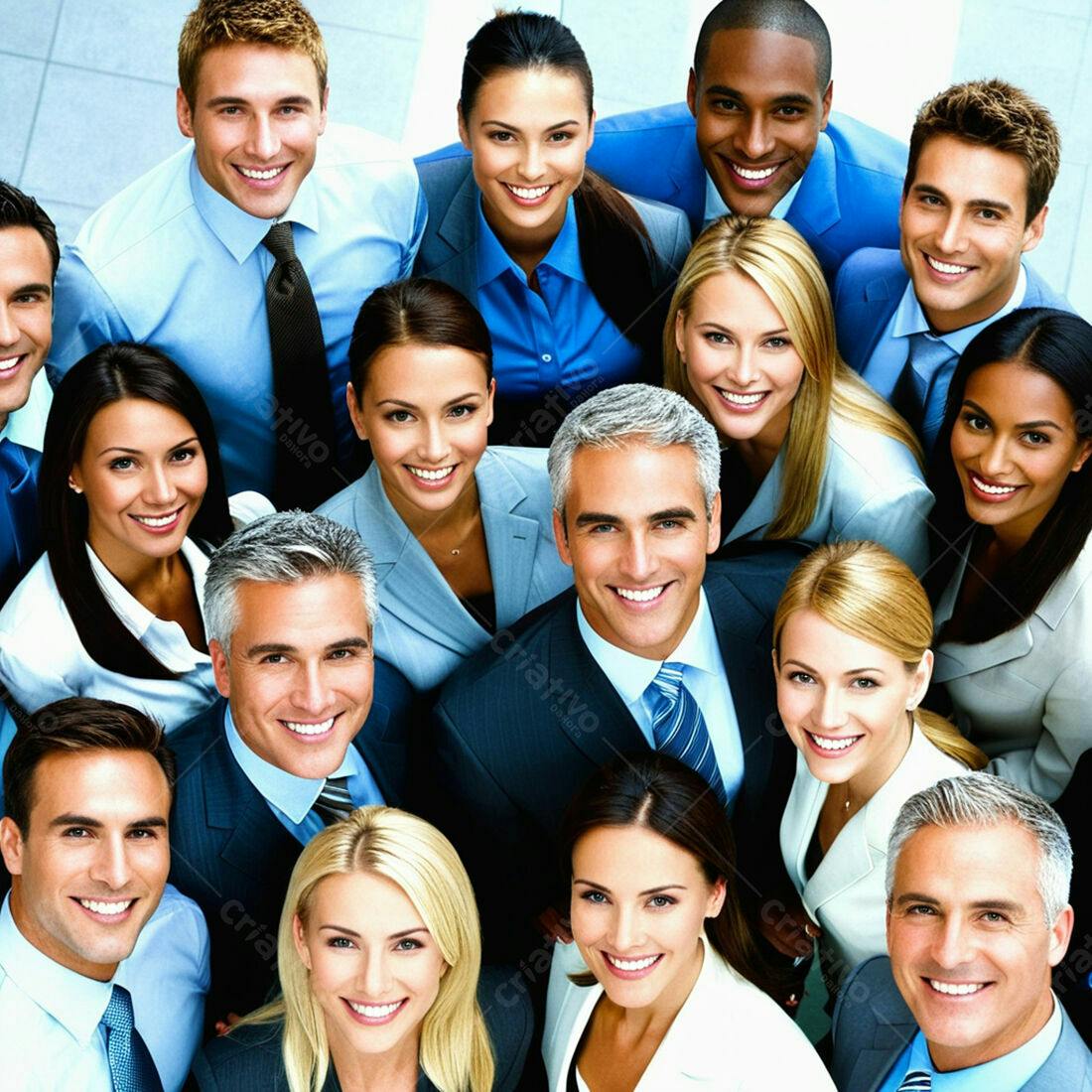 Equipe de negócios sorrindo em traje profissional