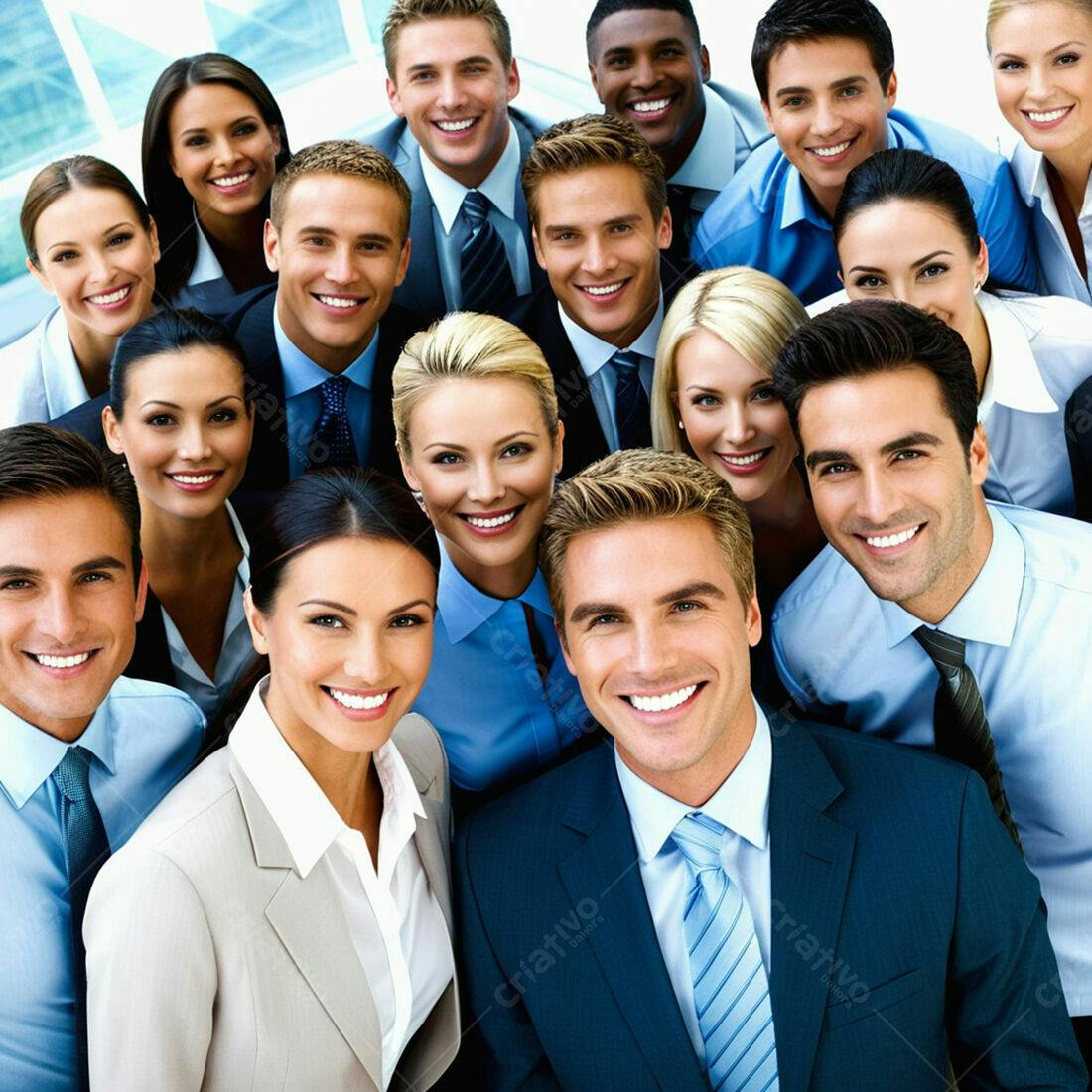 Equipe de negócios sorrindo retrato