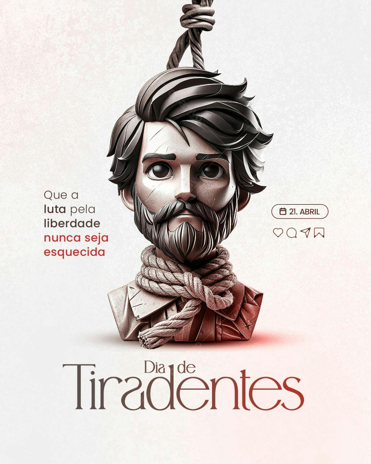 Arte para Dia de Tiradentes PSD Editável