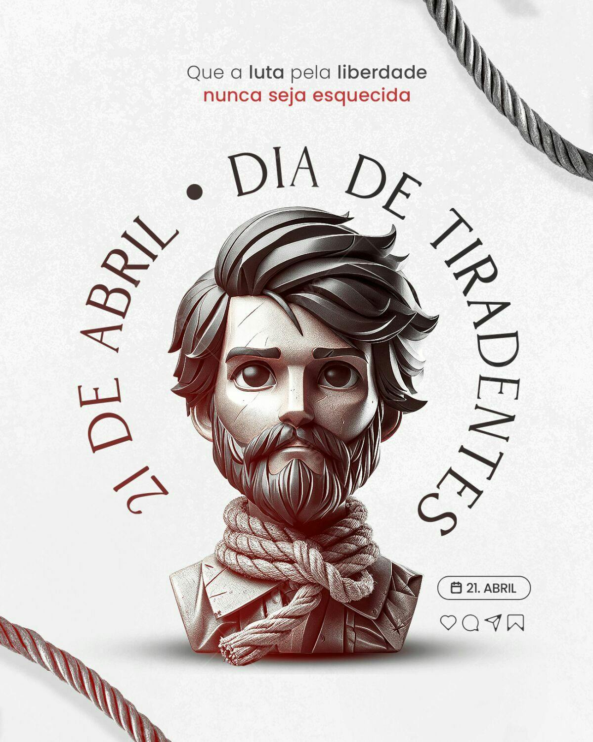 Arte para Dia de Tiradentes PSD Editável