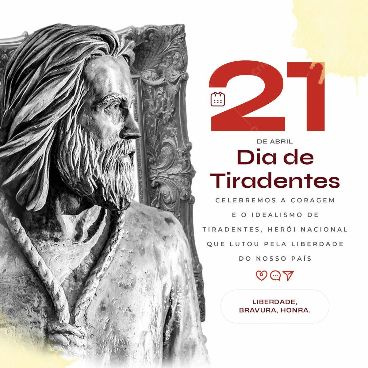 Postagem Dia de Tiradentes PSD Editável