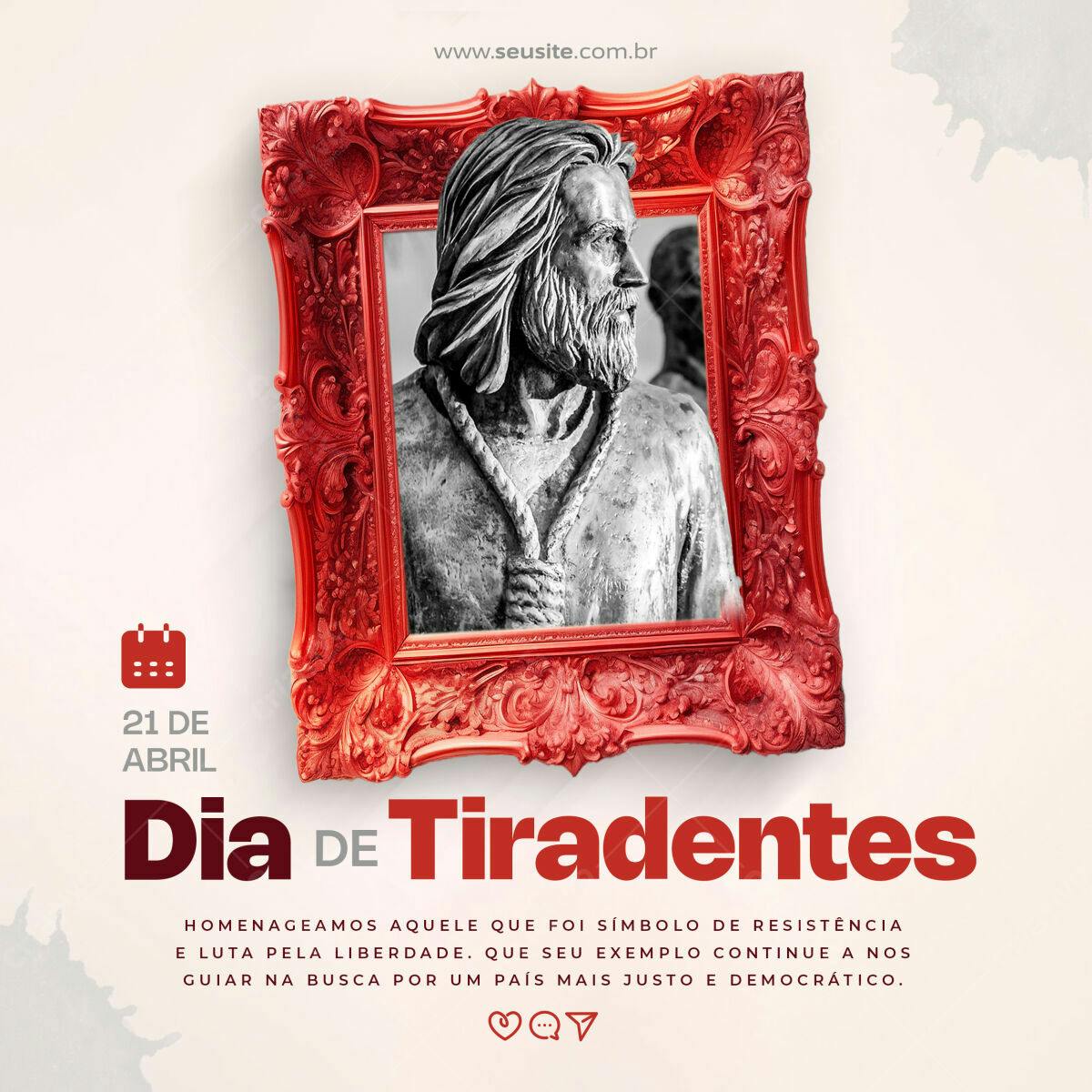 Flyer Dia de Tiradentes PSD Editável