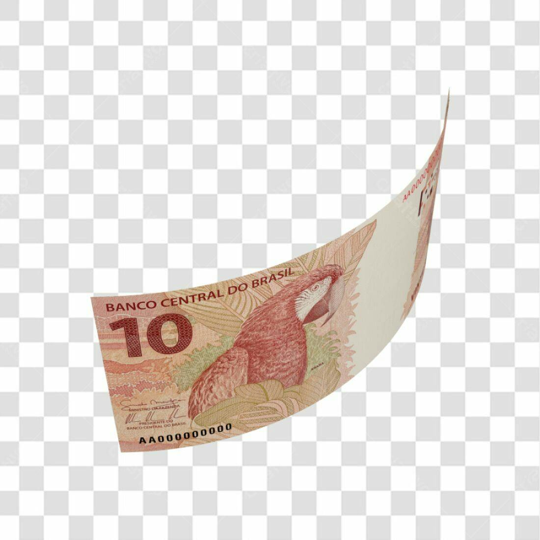 Imagem Nota de 10 Reais PNG com fundo transparente