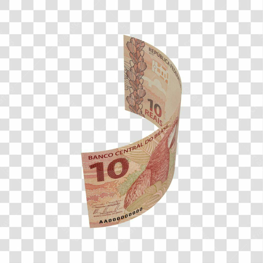 Icone Nota de 10 Reais PNG com fundo transparente