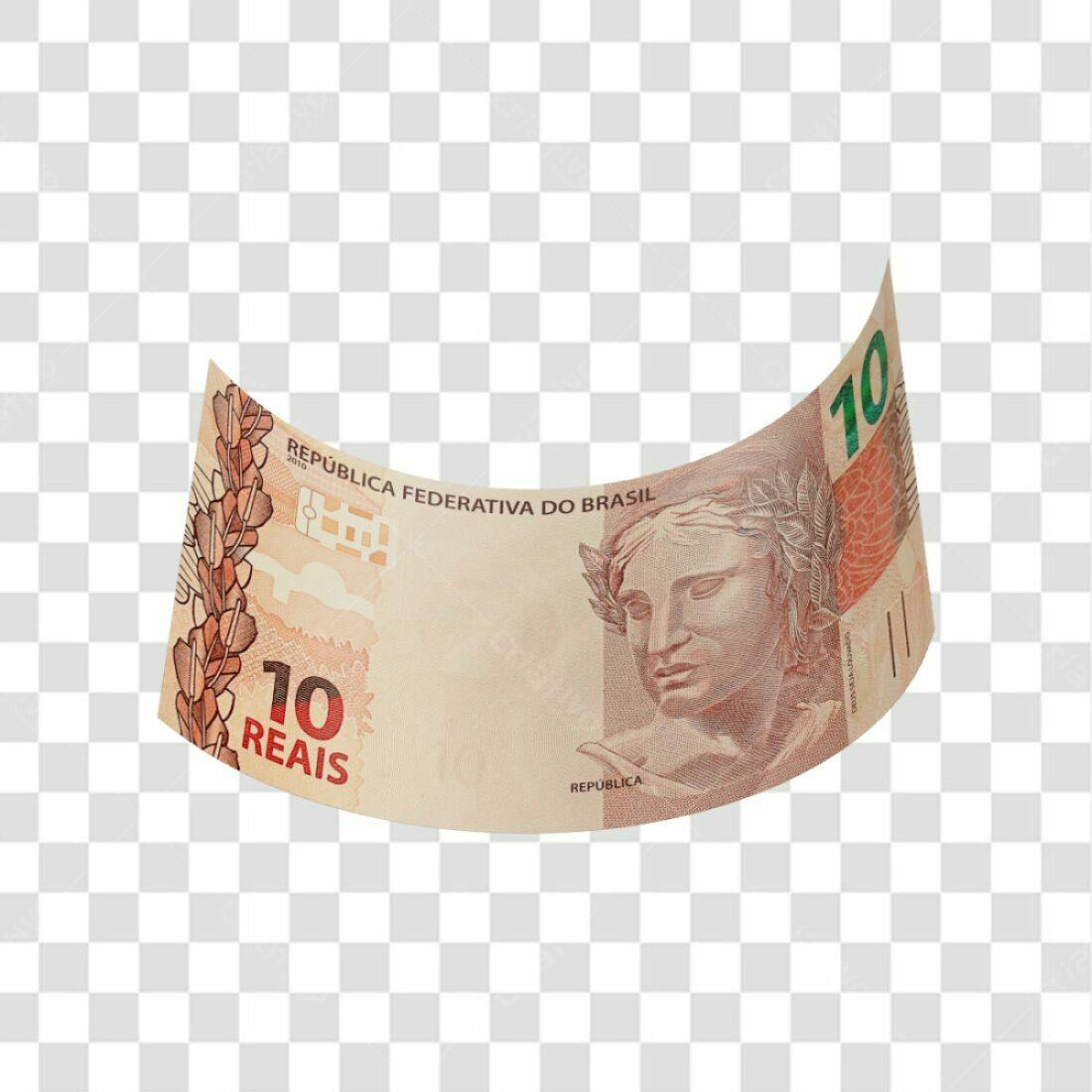 Imagem Nota de 10 Reais PNG com fundo transparente
