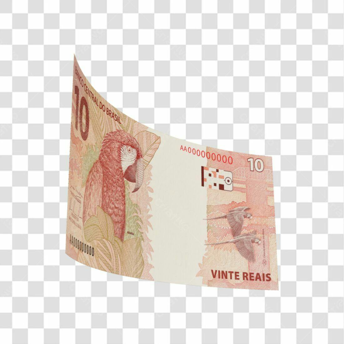 Imagem Nota de 10 Reais PNG com fundo transparente