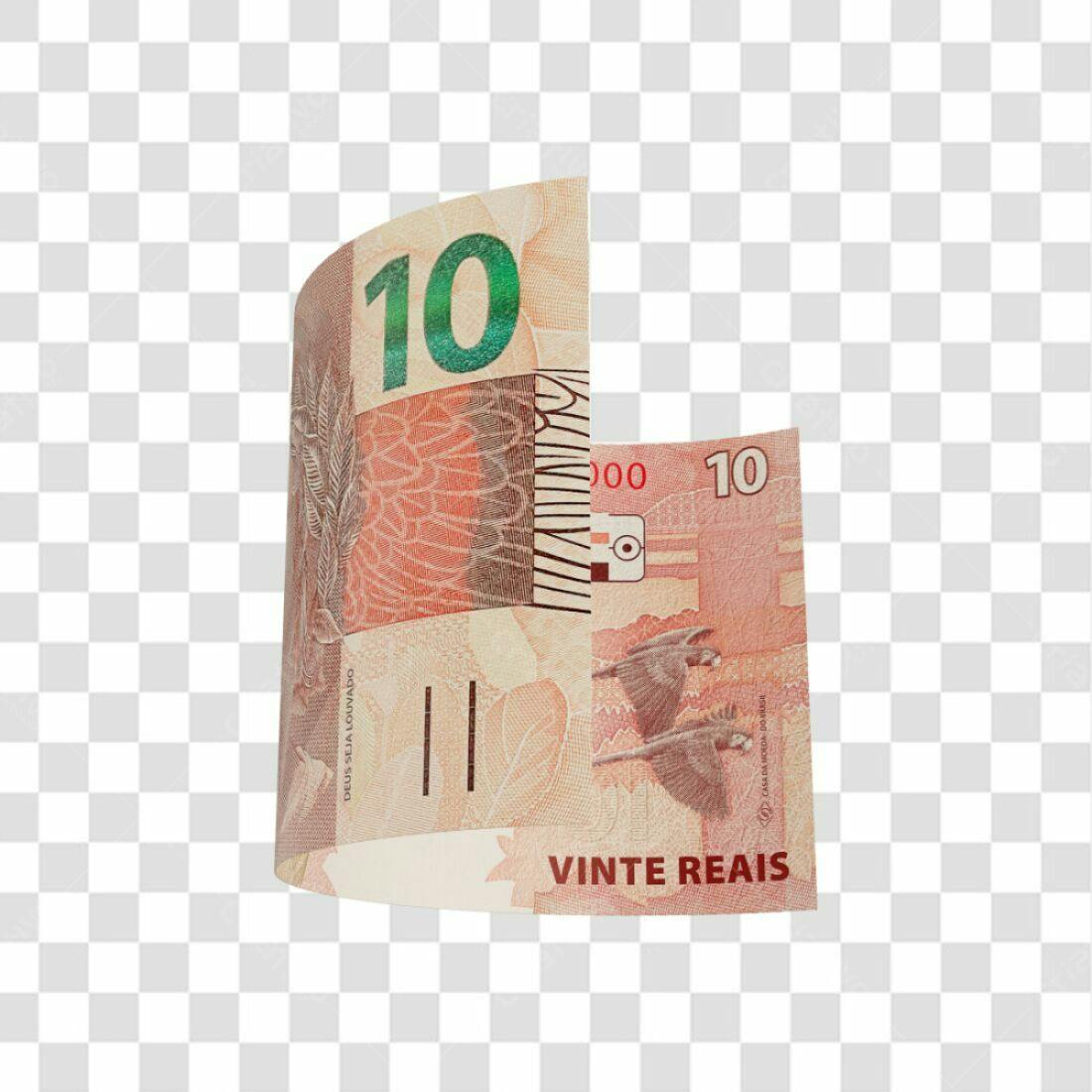 Icone Nota de 10 Reais PNG com fundo transparente