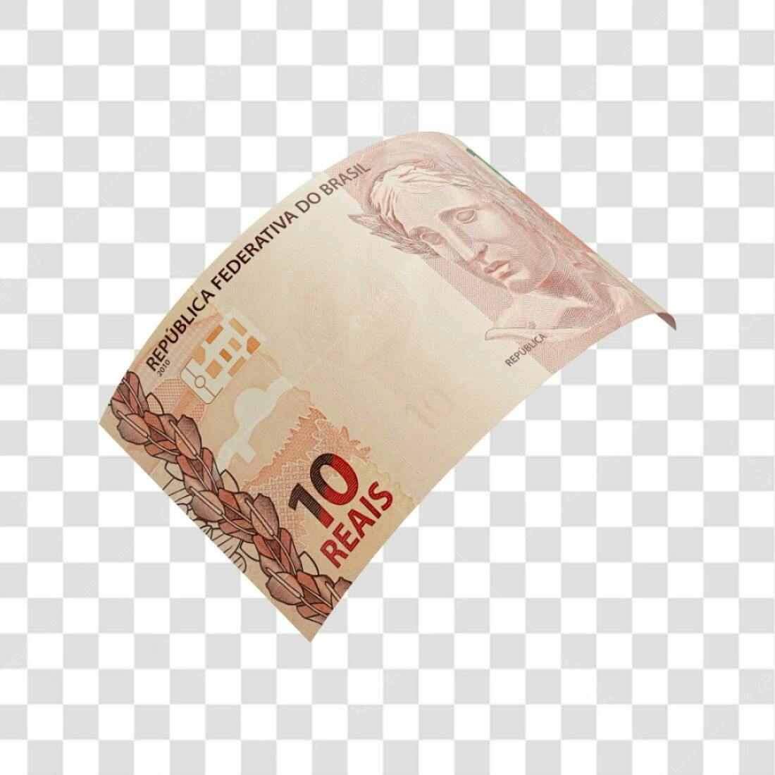 Imagem Nota de 10 Reais PNG com fundo transparente