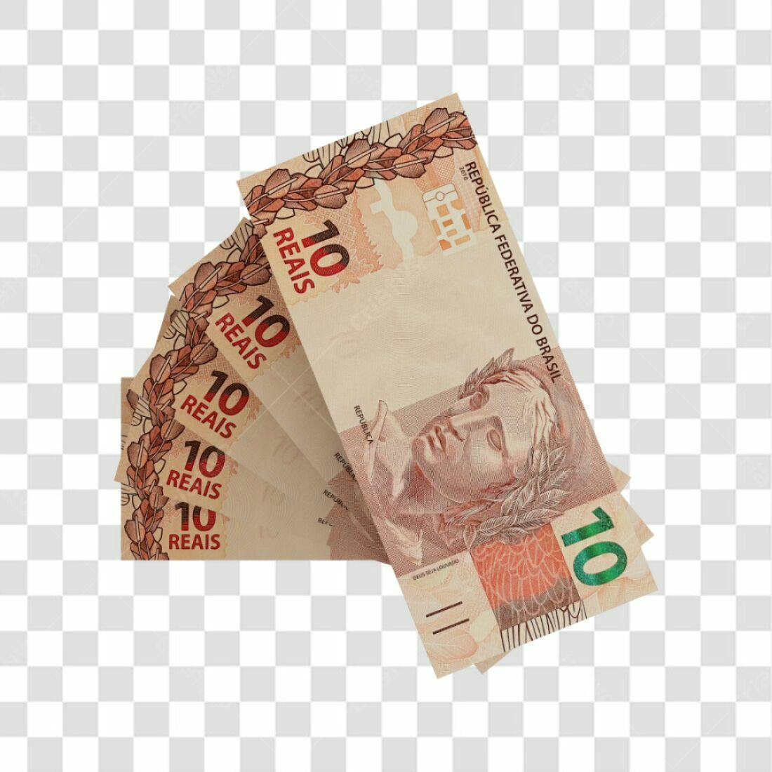 Icone de Notas de 10 Reais PNG com fundo transparente