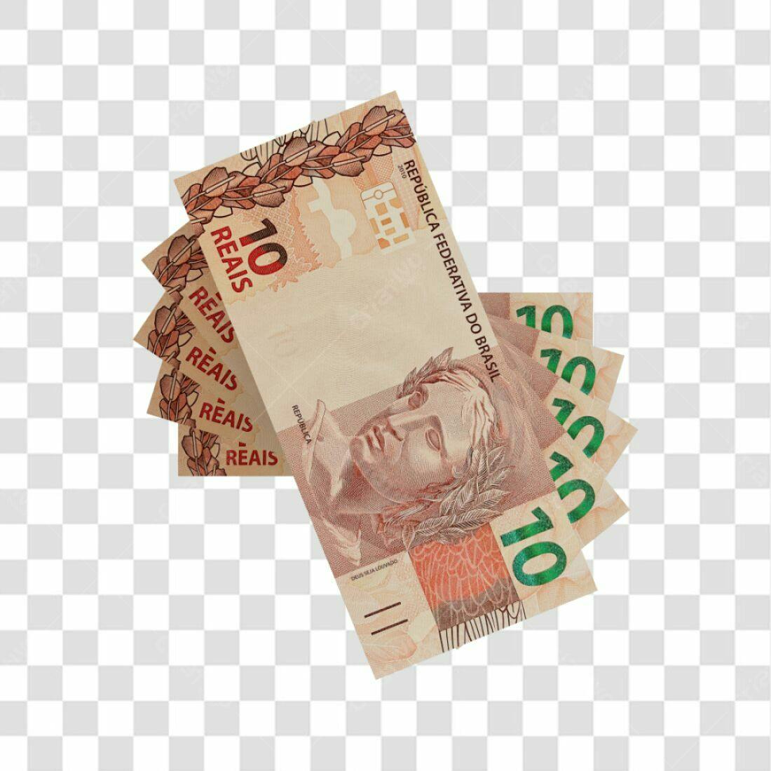 Icone de Notas de 10 Reais PNG com fundo transparente