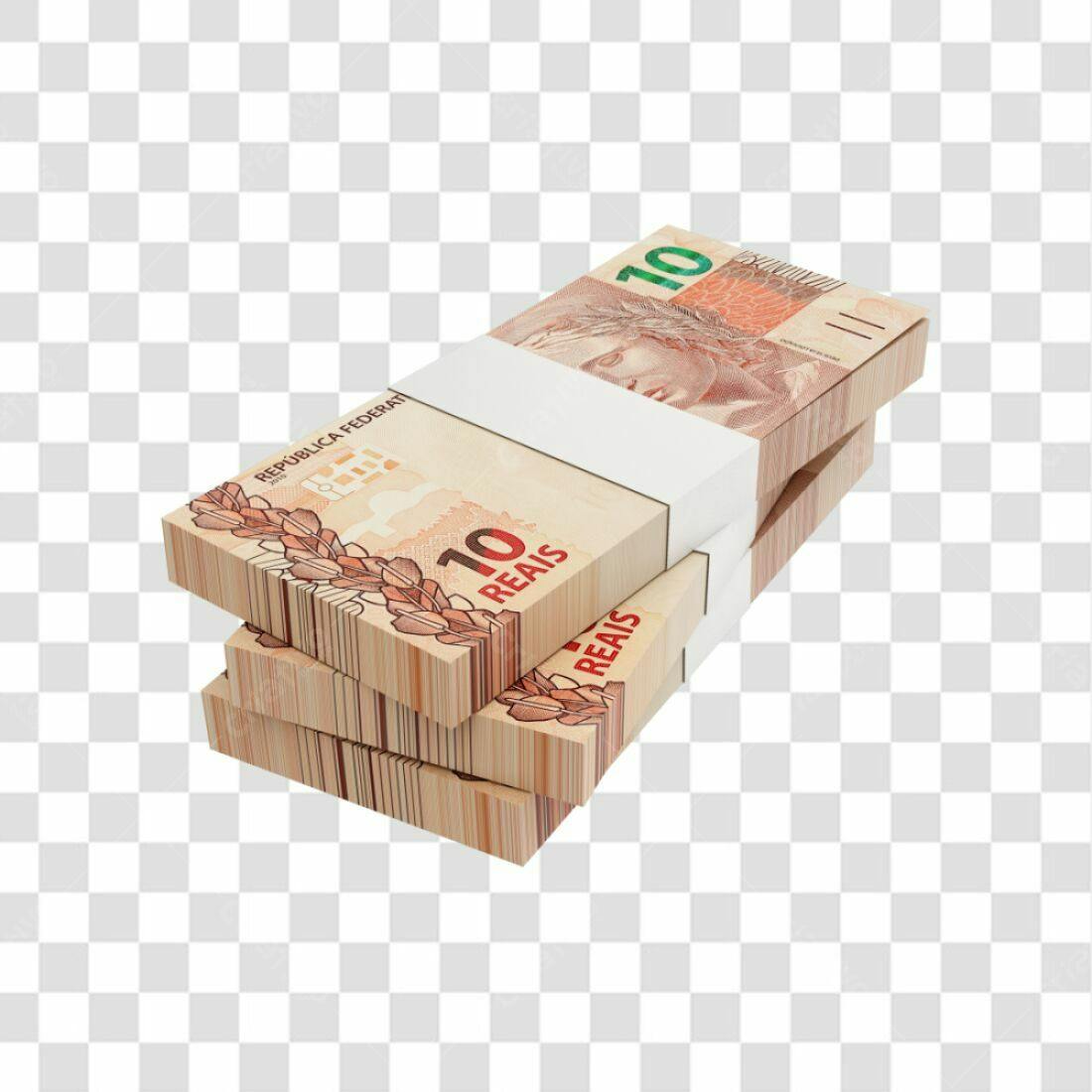 Icone Pilha de Reais PNG com fundo transparente