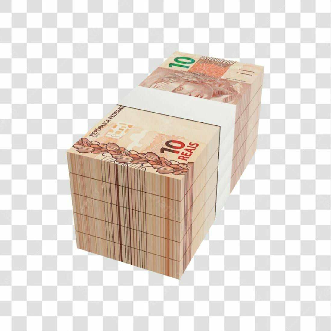 Icone Dinheiro Pilha Reais PNG com fundo transparente