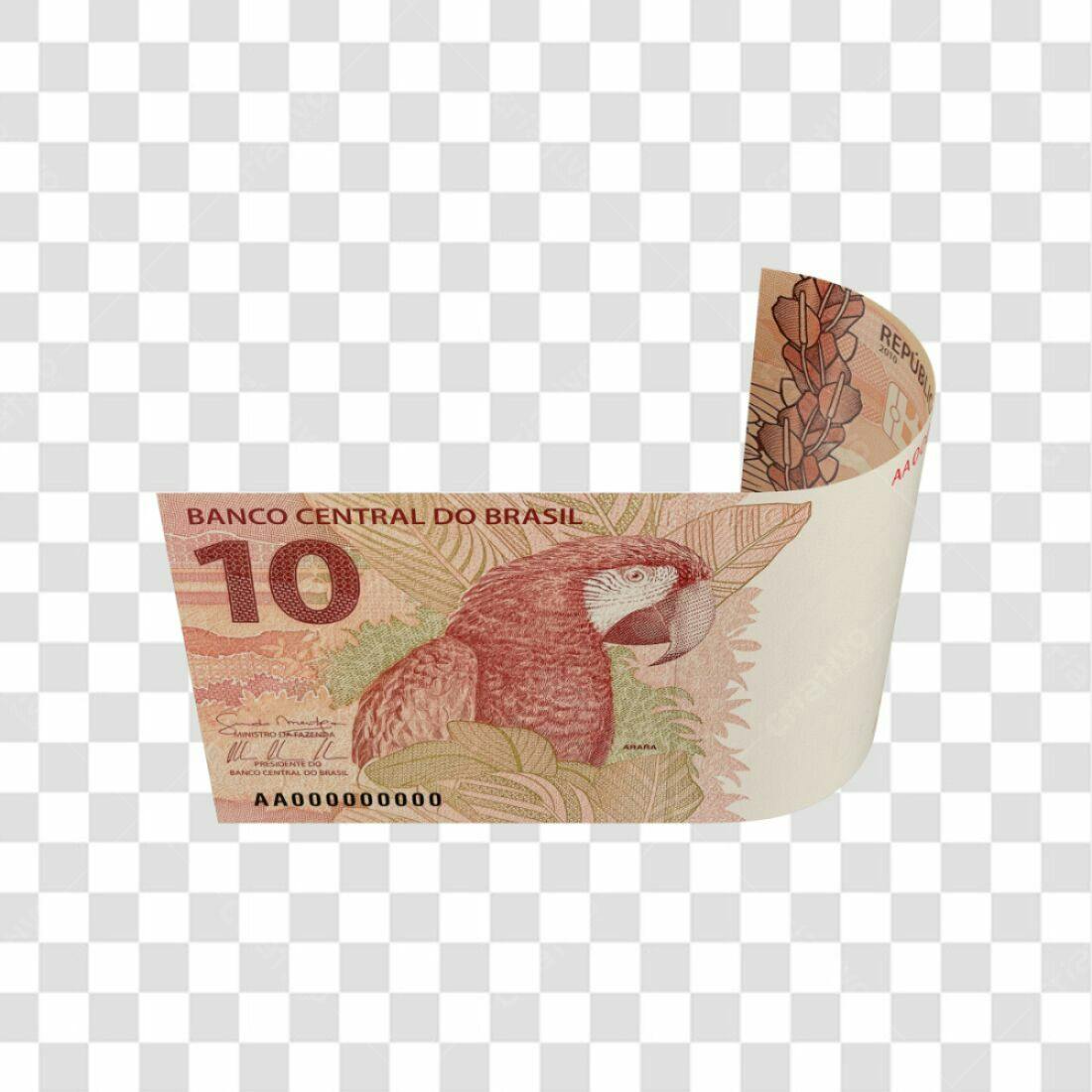 Imagem Nota de 10 Reais PNG com fundo transparente
