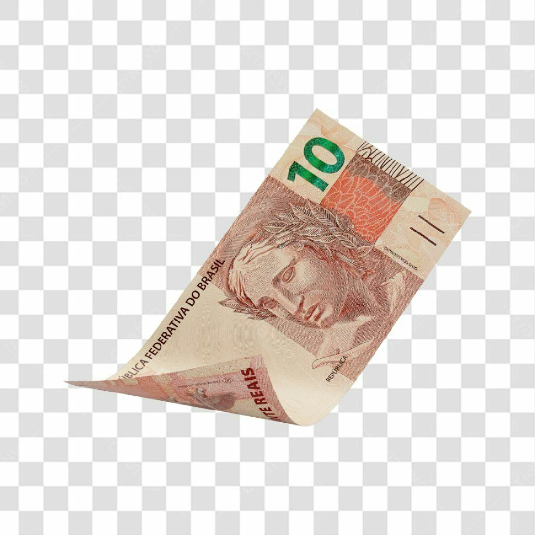 Imagem Nota de 10 Reais PNG com fundo transparente