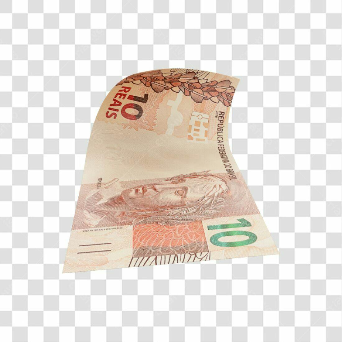 Imagem Nota de 10 Reais PNG com fundo transparente