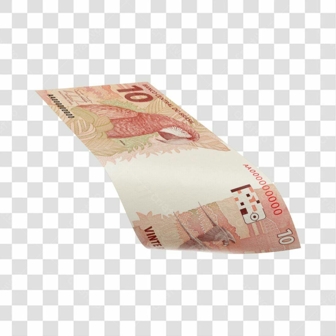 Imagem Nota de 10 Reais PNG com fundo transparente