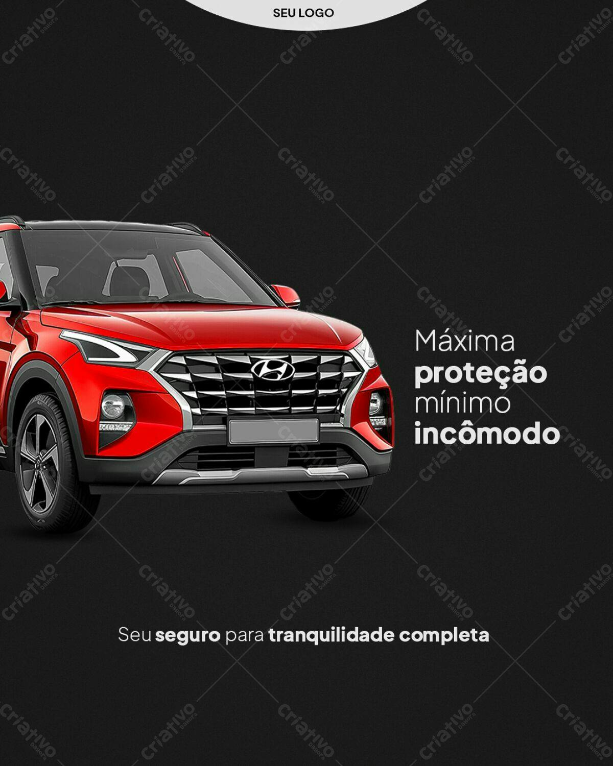 Postagem de Seguro Auto PSD Editável