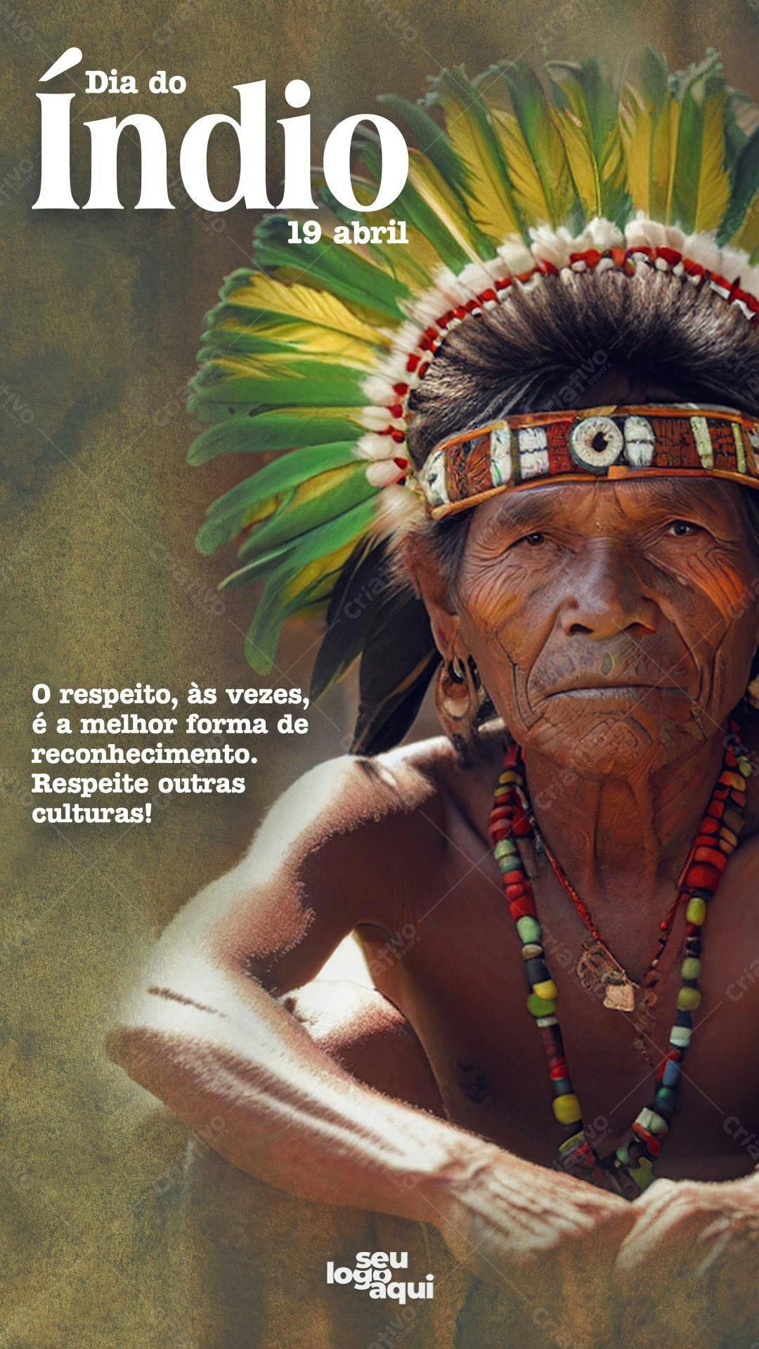Flyer Dia do Índio PSD Editável