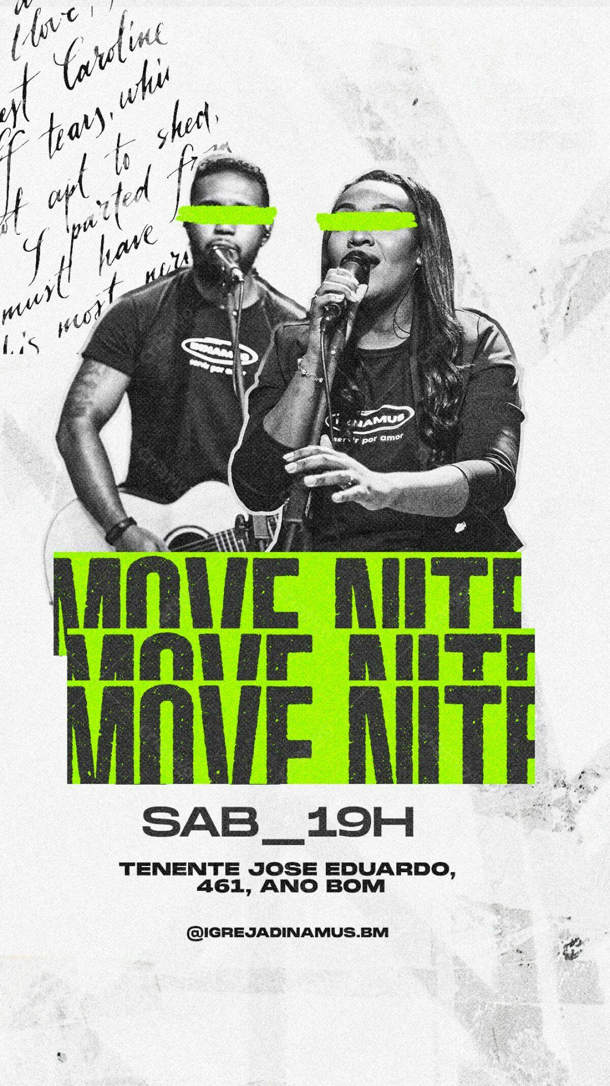 Flyer para Evento Gospel Move Night PSD Editável